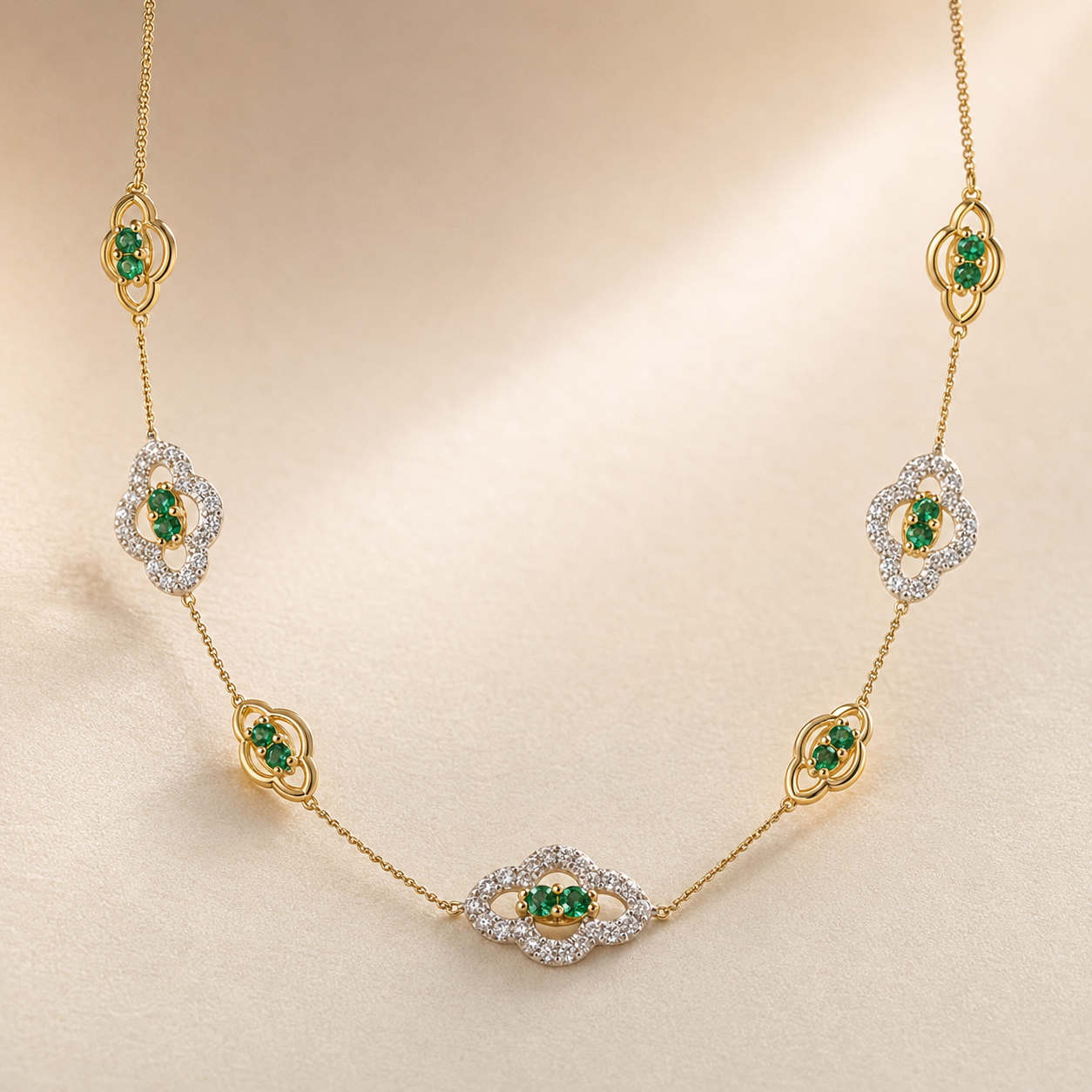 Lily Pad Station Necklace KALLATI