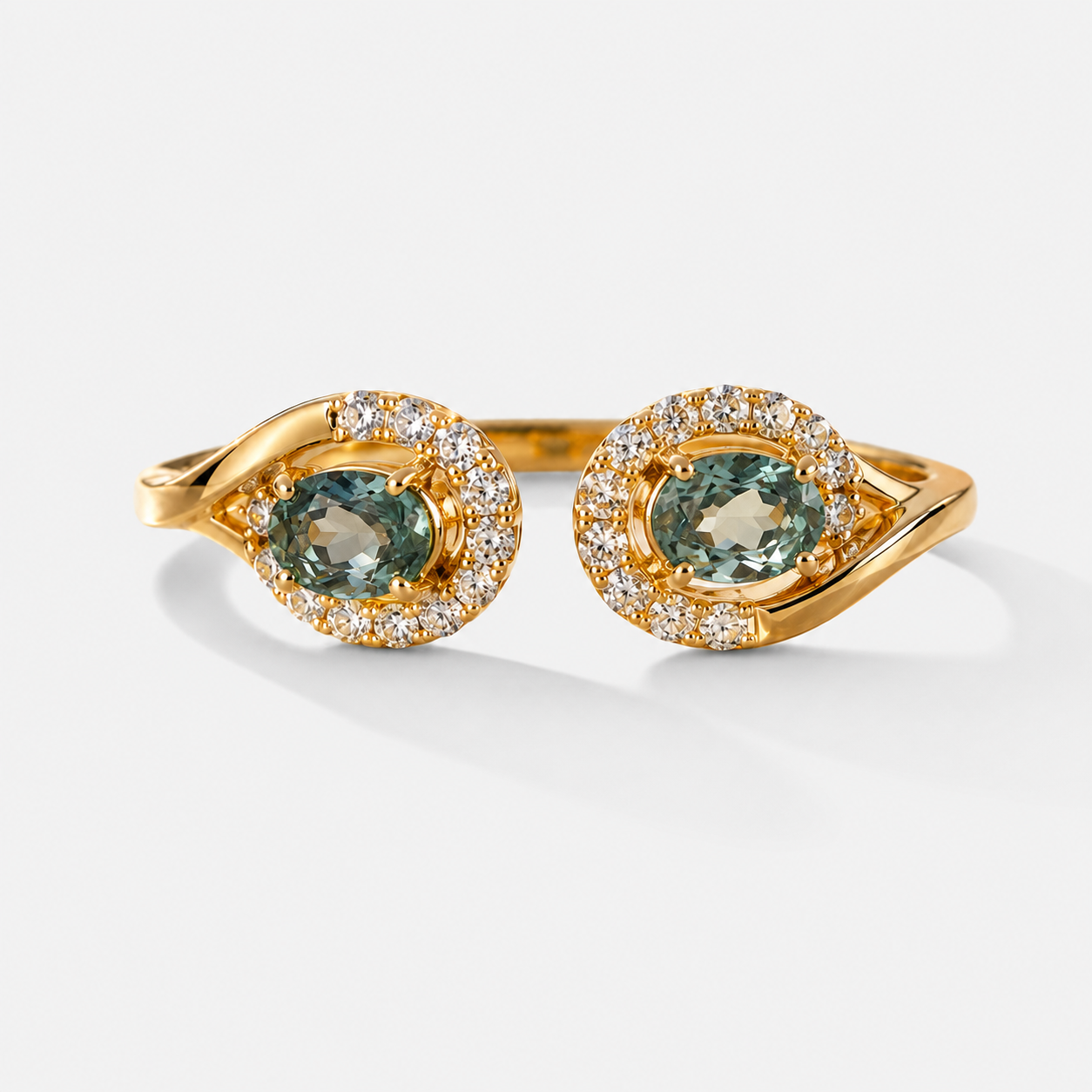 Lilypad Alexandrite Open Ring Alexandrite