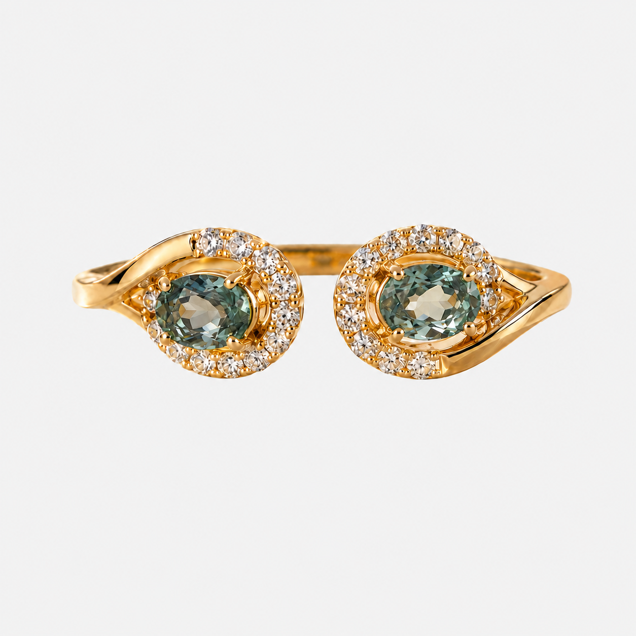 Lilypad Alexandrite Open Ring Alexandrite