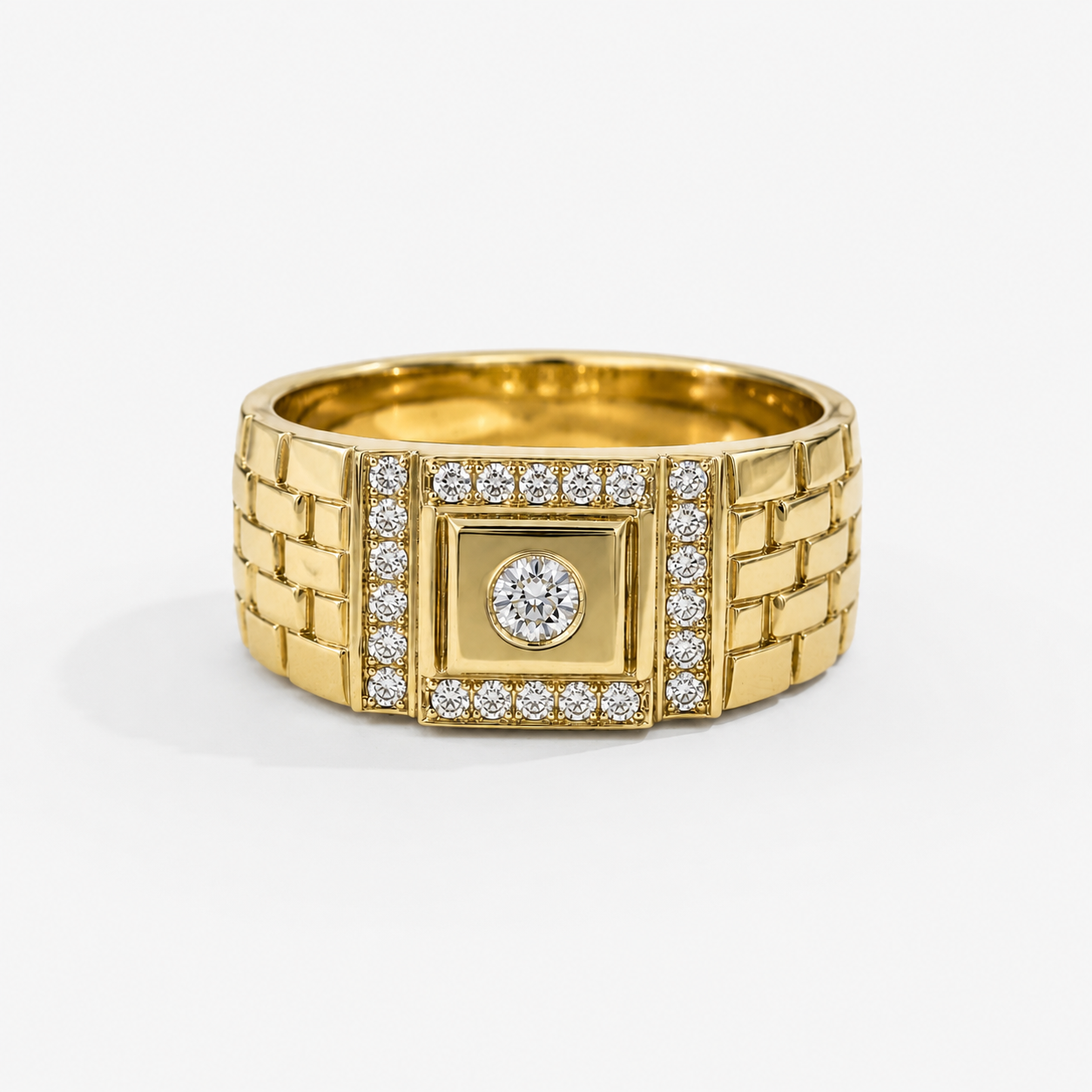 Timepiece Mens Diamond Ring MENS