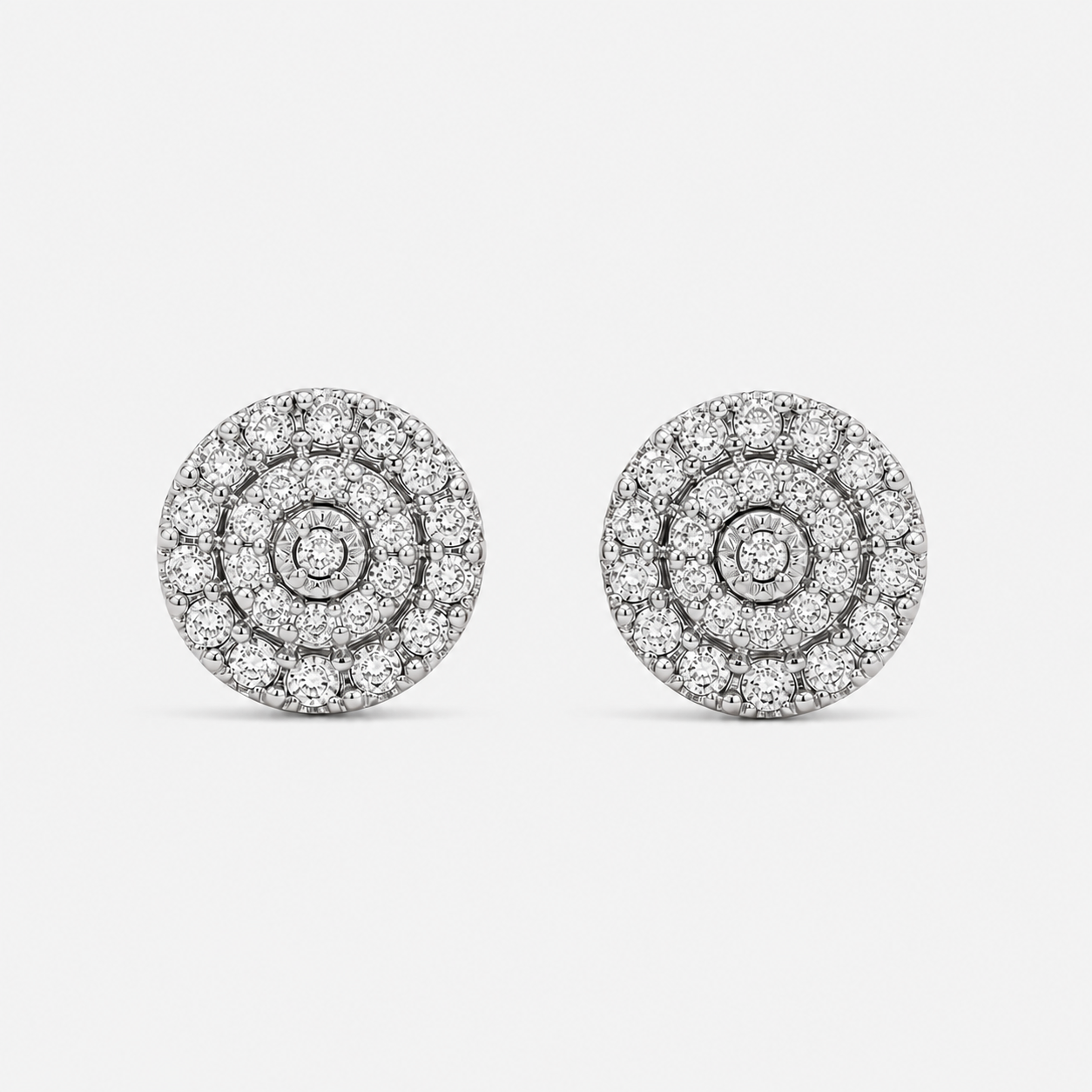 Silver Diamond studs KALLATI