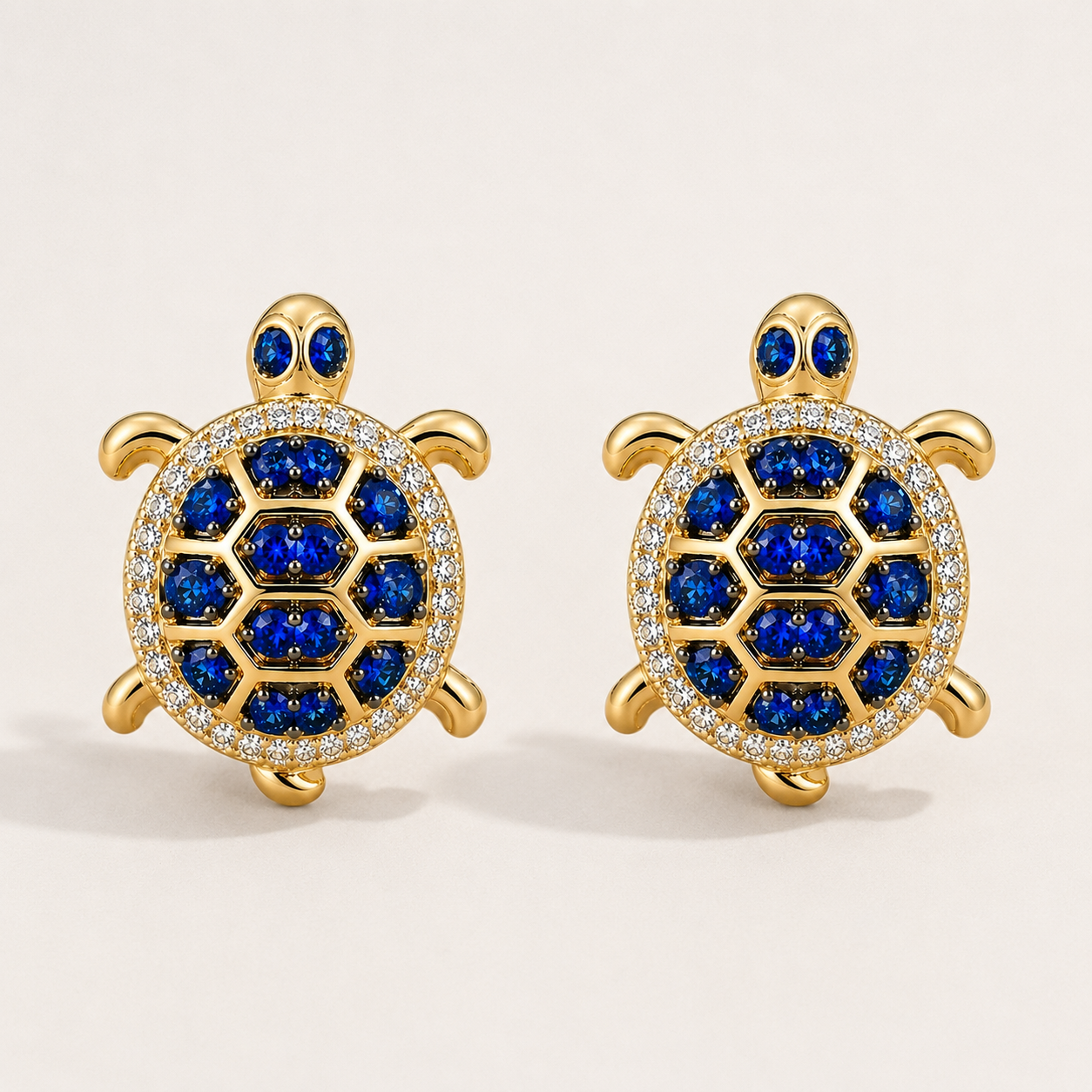 Sapphire Tortoise Studs Legacy Of The Wild