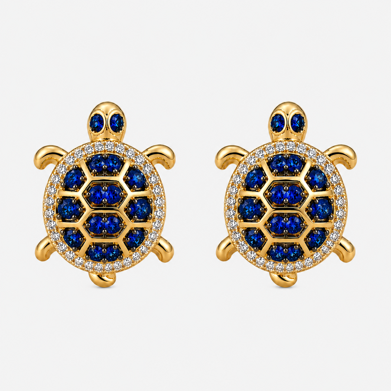 Sapphire Tortoise Studs Legacy Of The Wild
