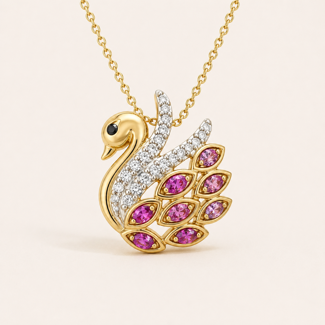 Pink Feathered Swan Necklace Legacy Of The Wild