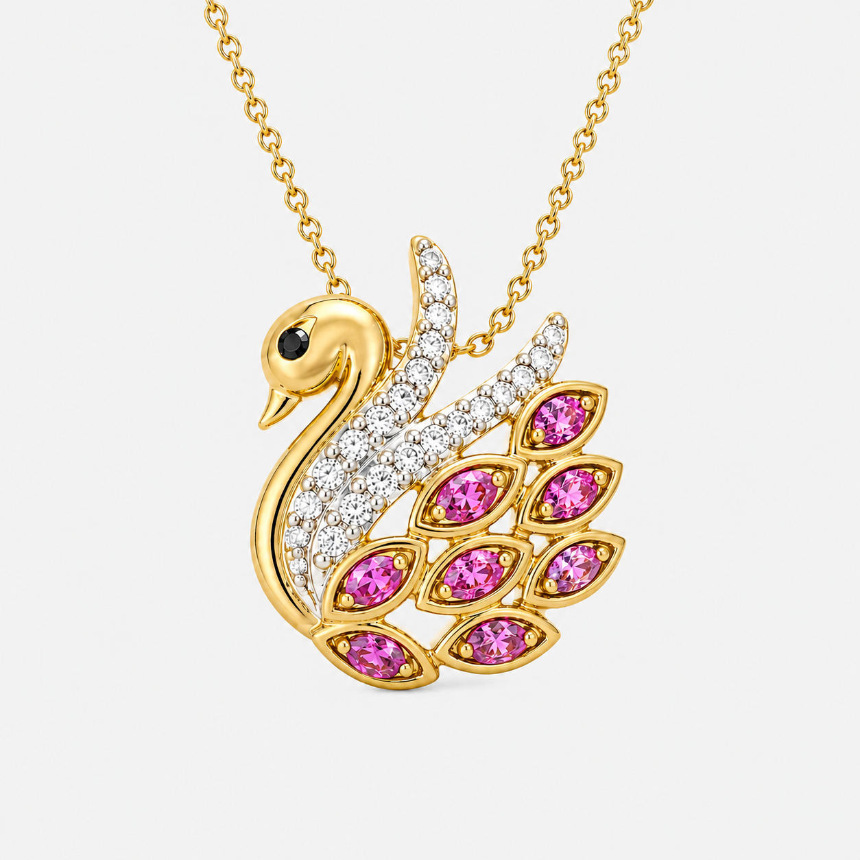 Pink Feathered Swan Necklace Legacy Of The Wild