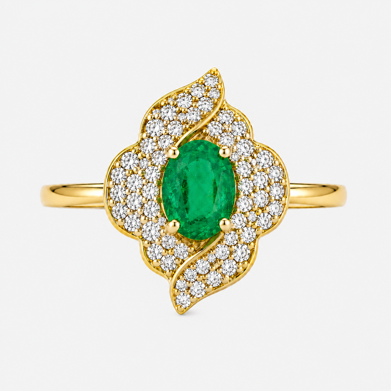 Green Ivy Ring Emerald