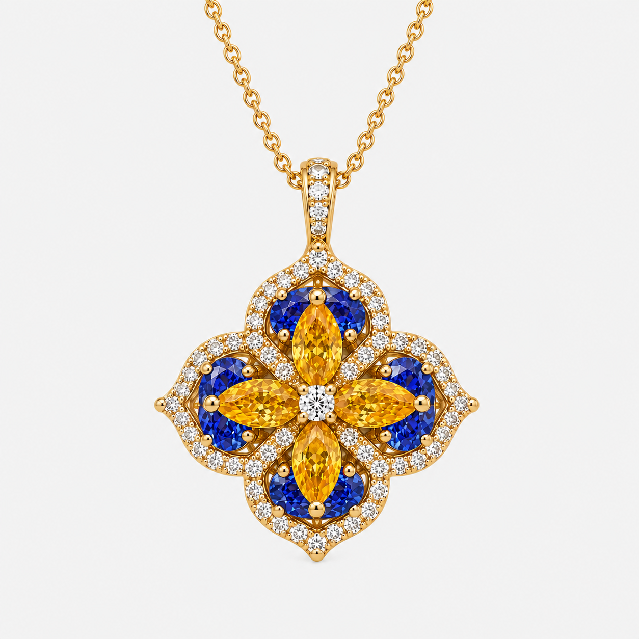 Golden Blossom Tanzanite Pendant Tanzanite