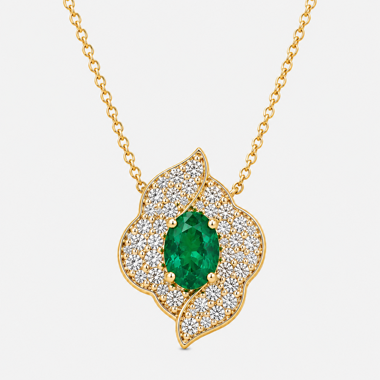 Green Ivy Necklace Emerald