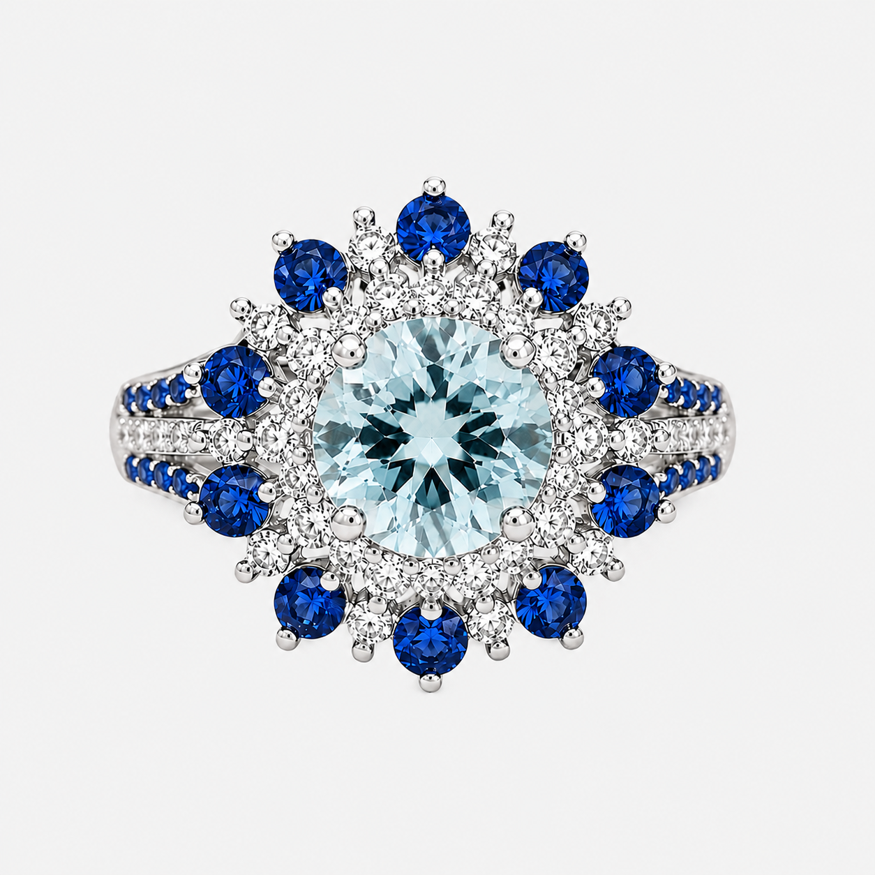 Shades of Blue Aquamarine Ring Aquamarine