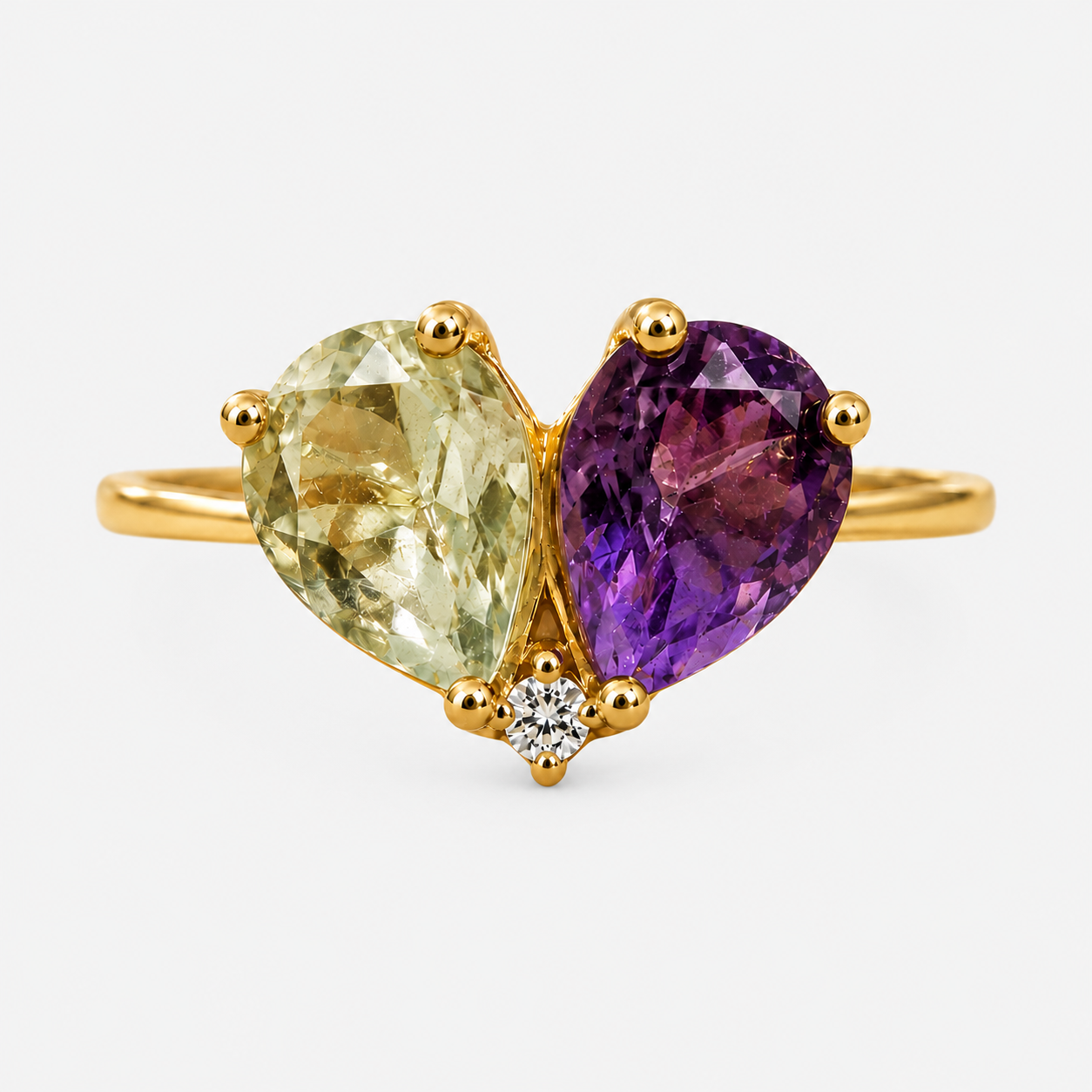 Perfect Pear Amethyst Ring Amethyst