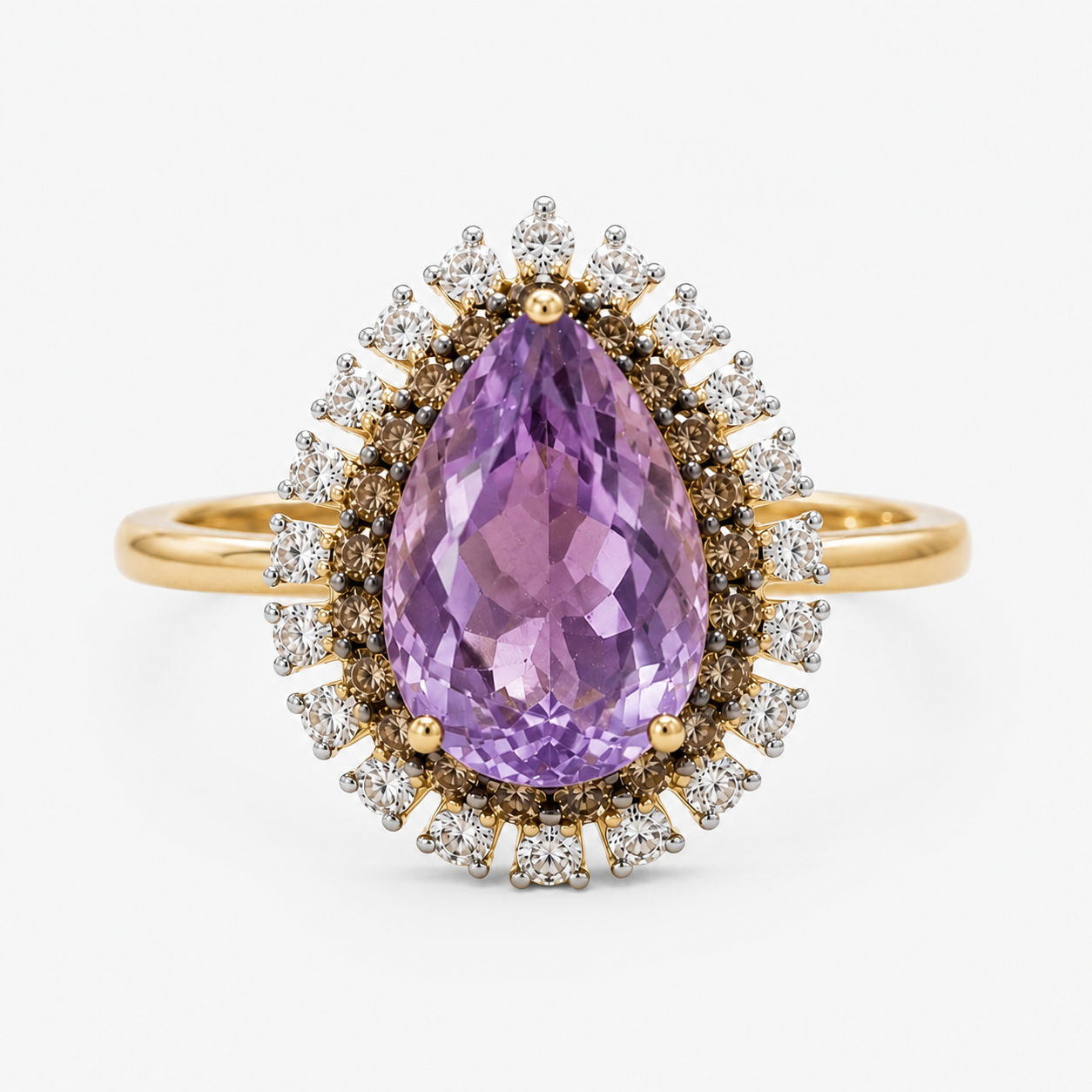 Sable Bloom Amethyst & Diamond Ring Amethyst