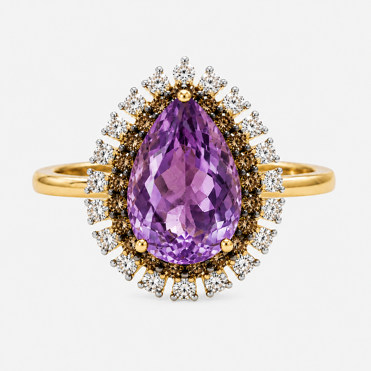 Sable Bloom Amethyst & Diamond Ring Amethyst