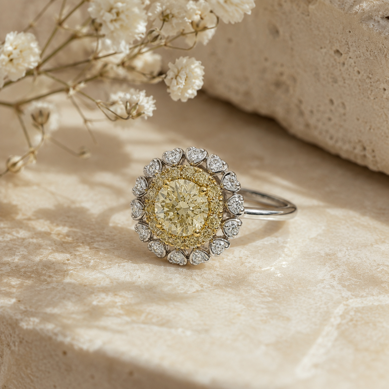 Solstice Yellow & White Diamond Ring Yellow Diamond