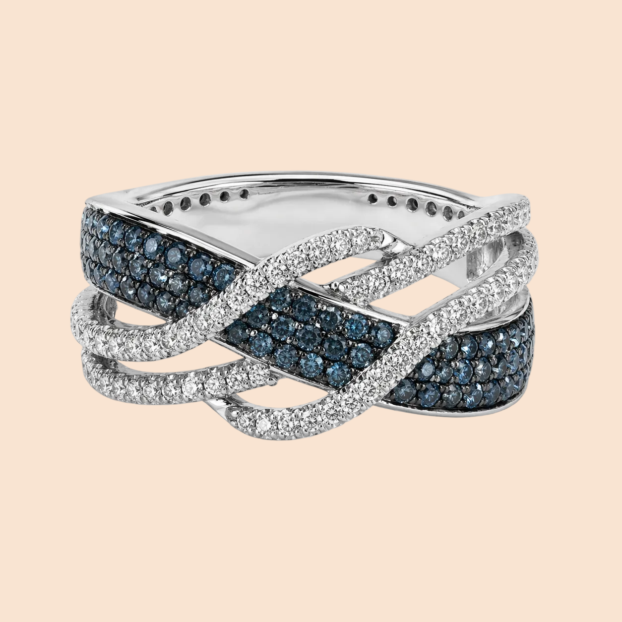 Changing Tides Blue Diamond Ring blue diamond