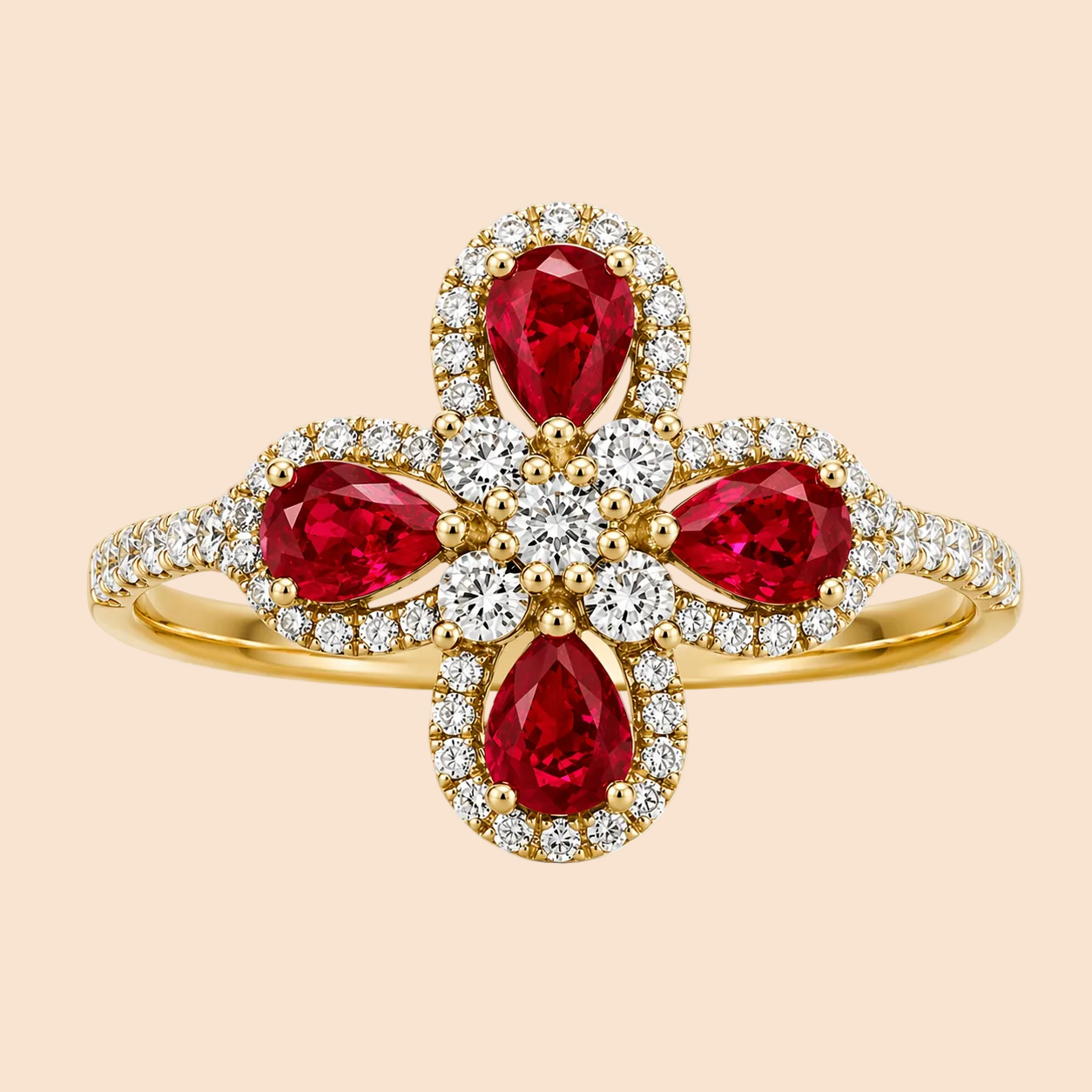 Rose Hierloom Ring Ruby