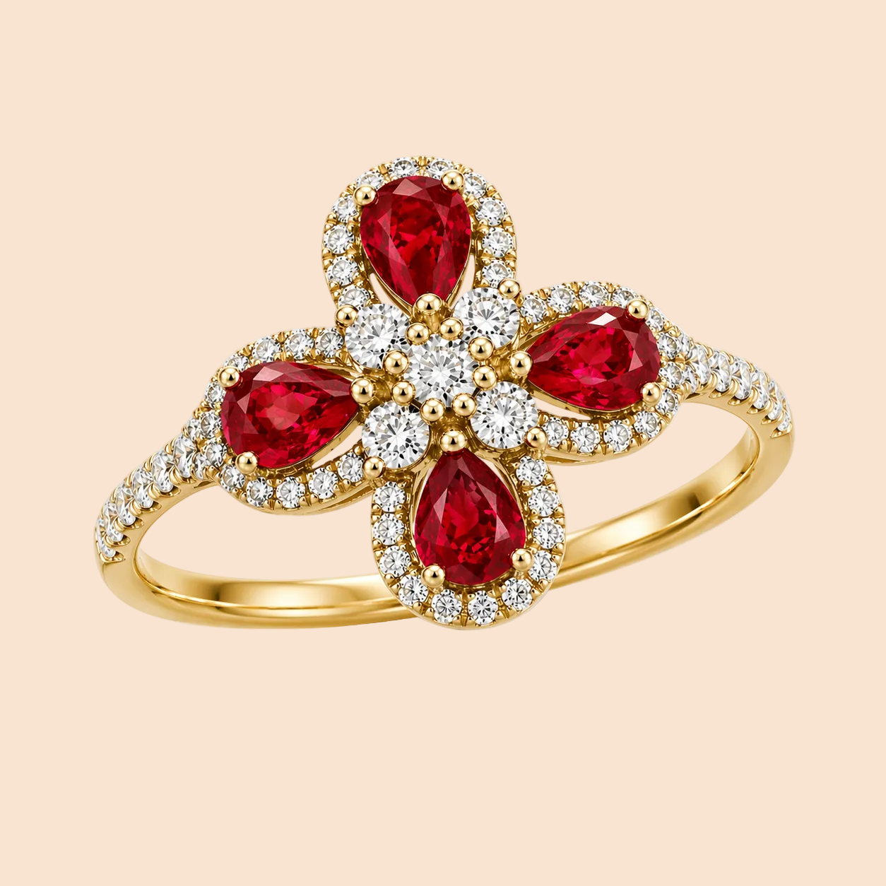 Rose Hierloom Ring Ruby