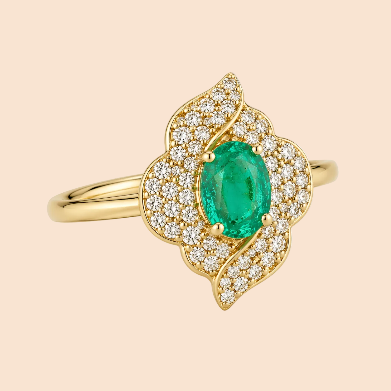Green Ivy Ring Emerald