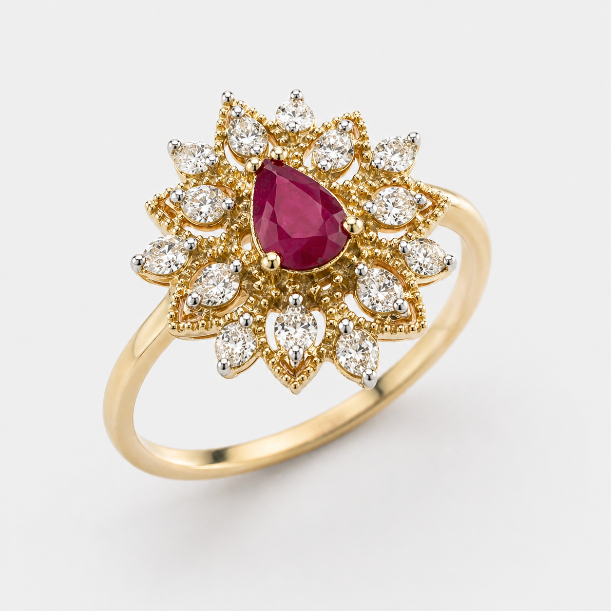 Ruby Lotus Ring Ruby