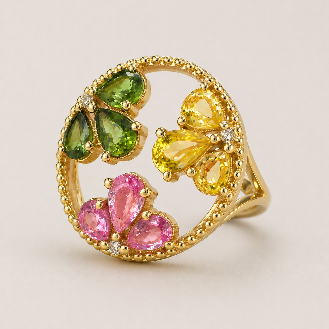 Greenhouse Garden Ring Pink Sapphire