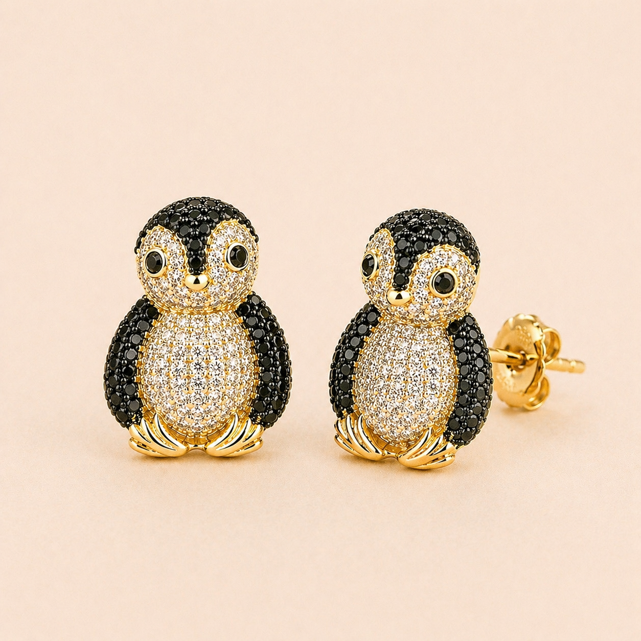 Twin Diamond Penguin Studs KALLATI