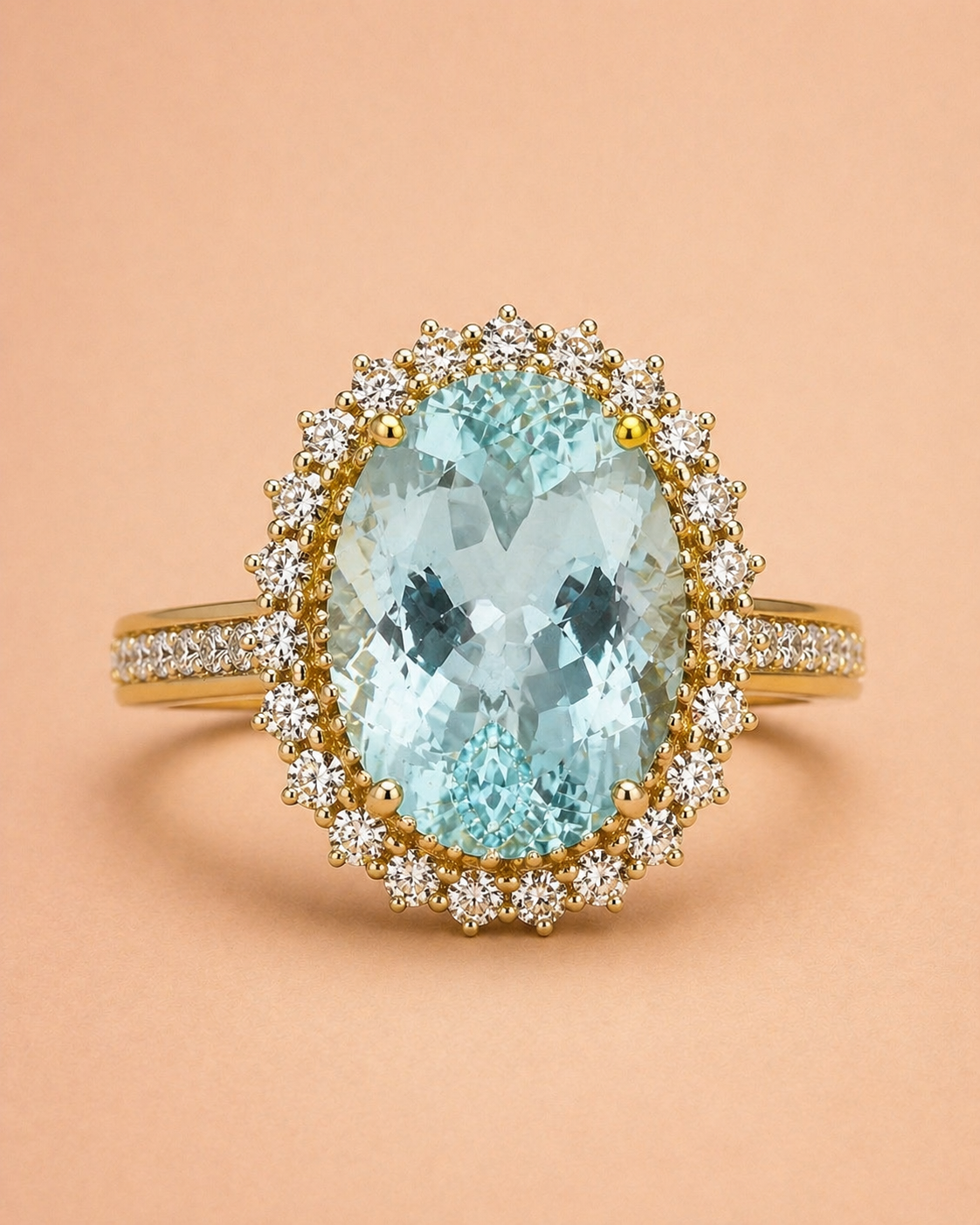 Magnolia Aquamarine & Diamond Ring Aquamarine