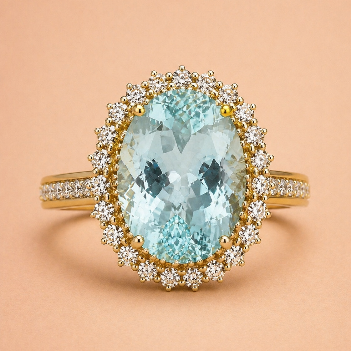 Magnolia Aquamarine & Diamond Ring Aquamarine