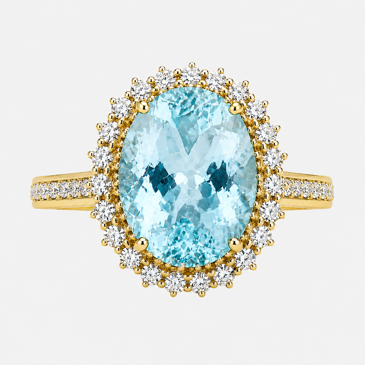 Magnolia Aquamarine & Diamond Ring Aquamarine