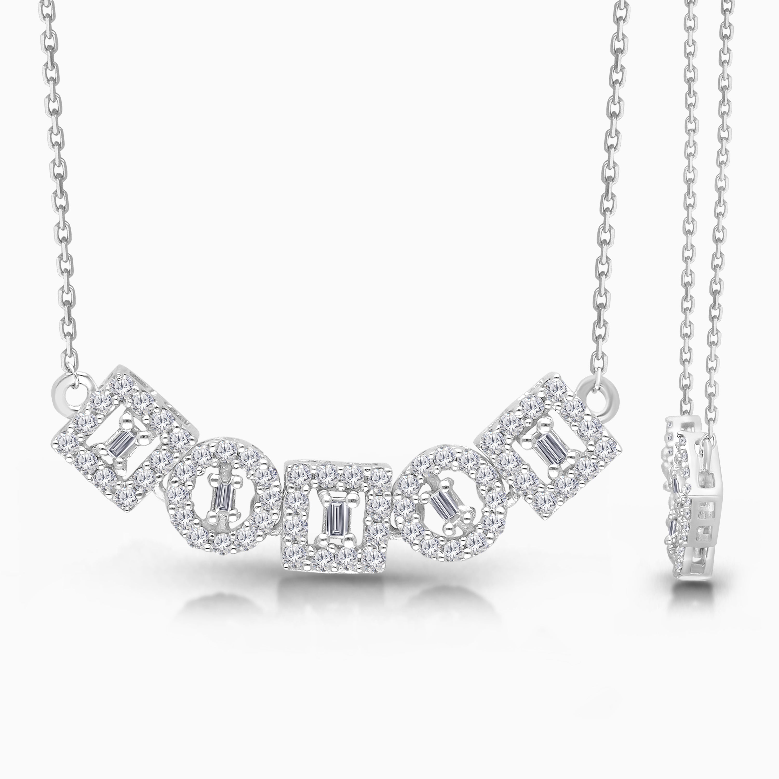 Multi Floating Diamond Pendant