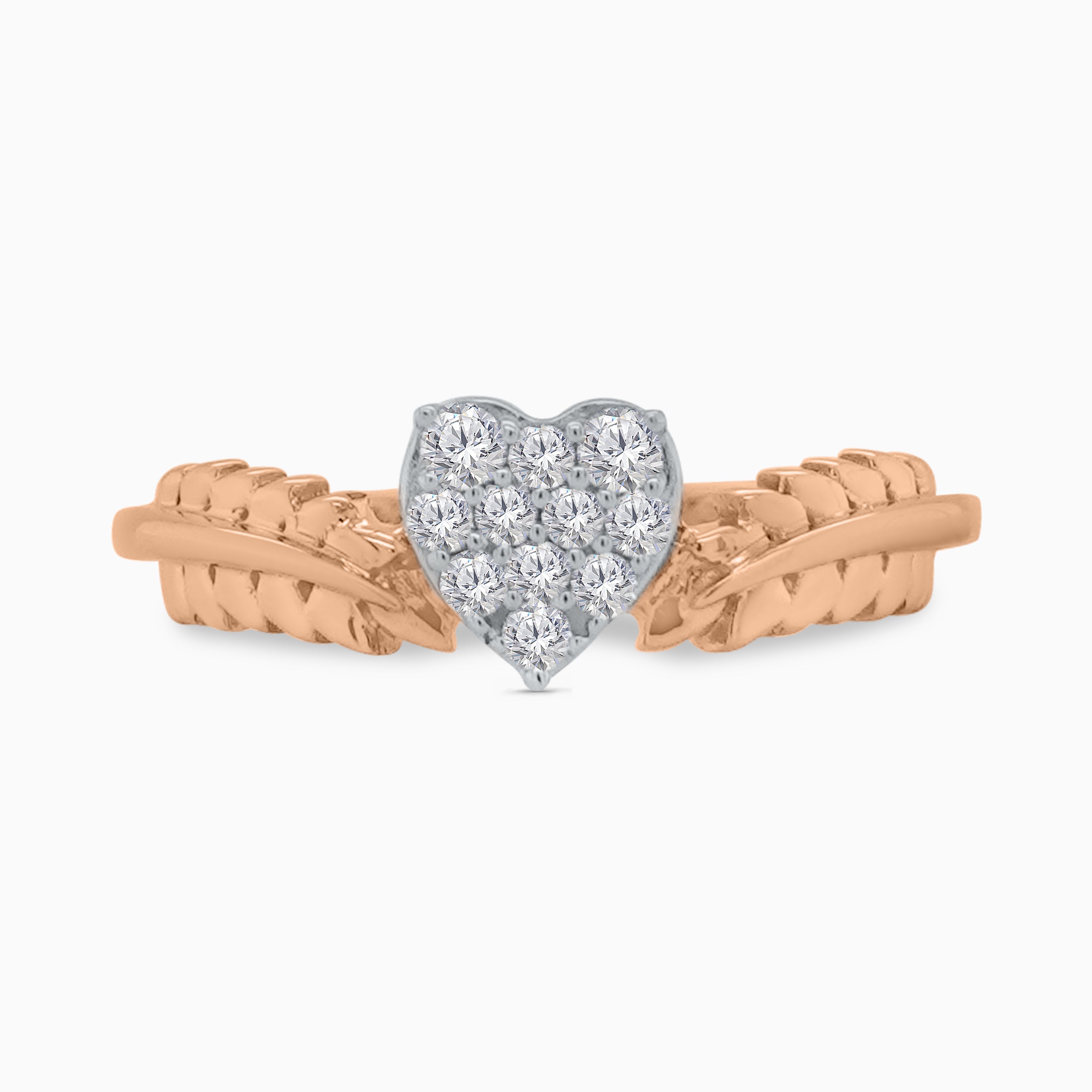 Floating Diamond Heart Ring