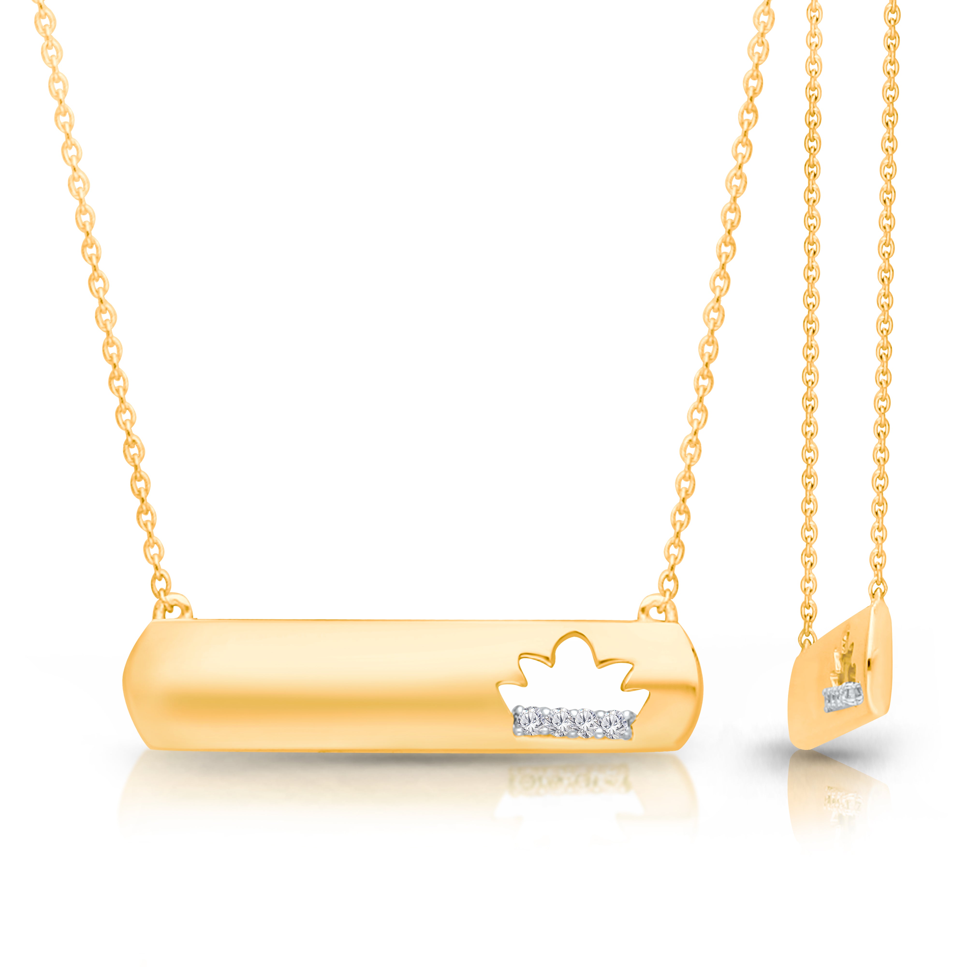 Engravable Diamond Cloud Necklace