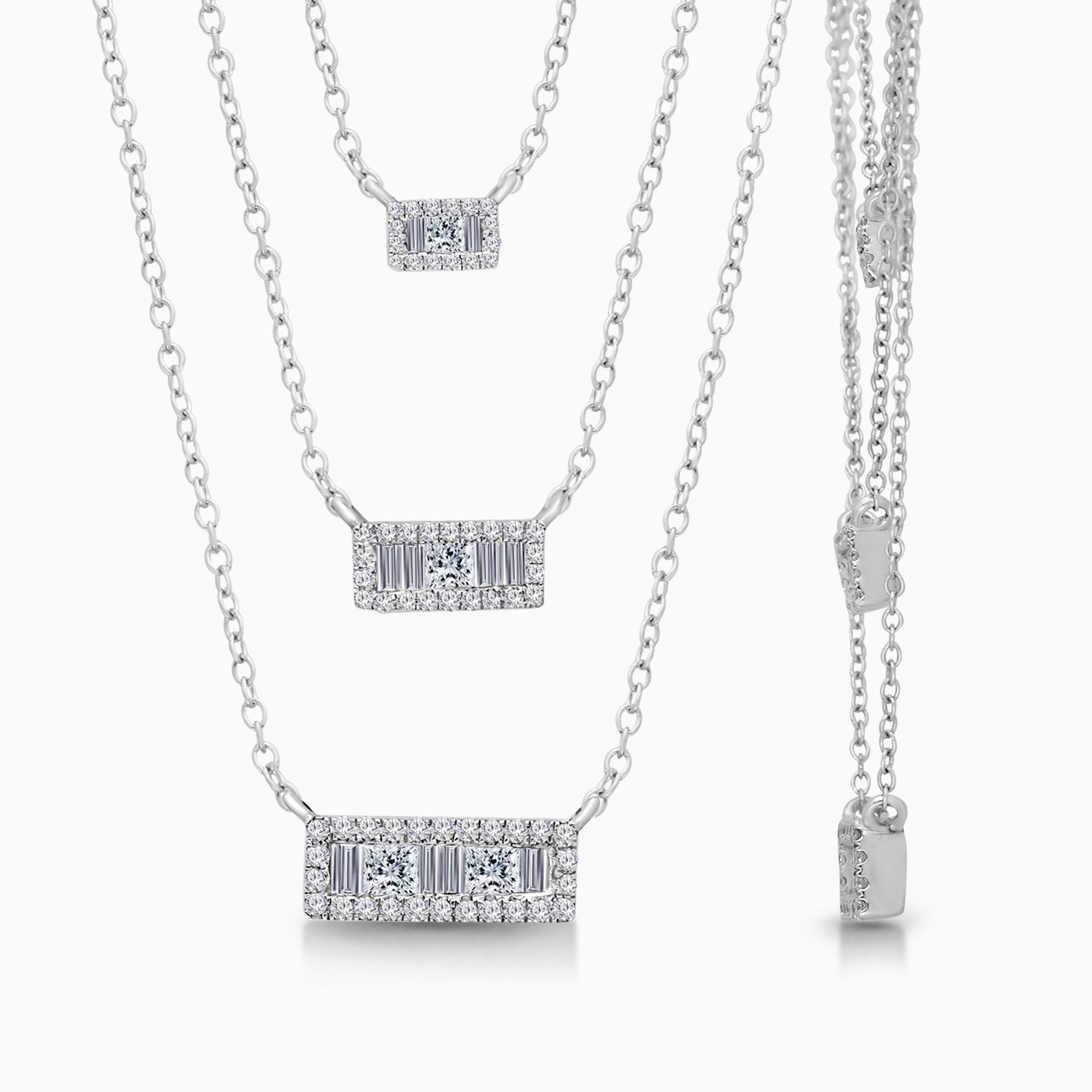 Diamond Halo Legendary Stacking Necklace