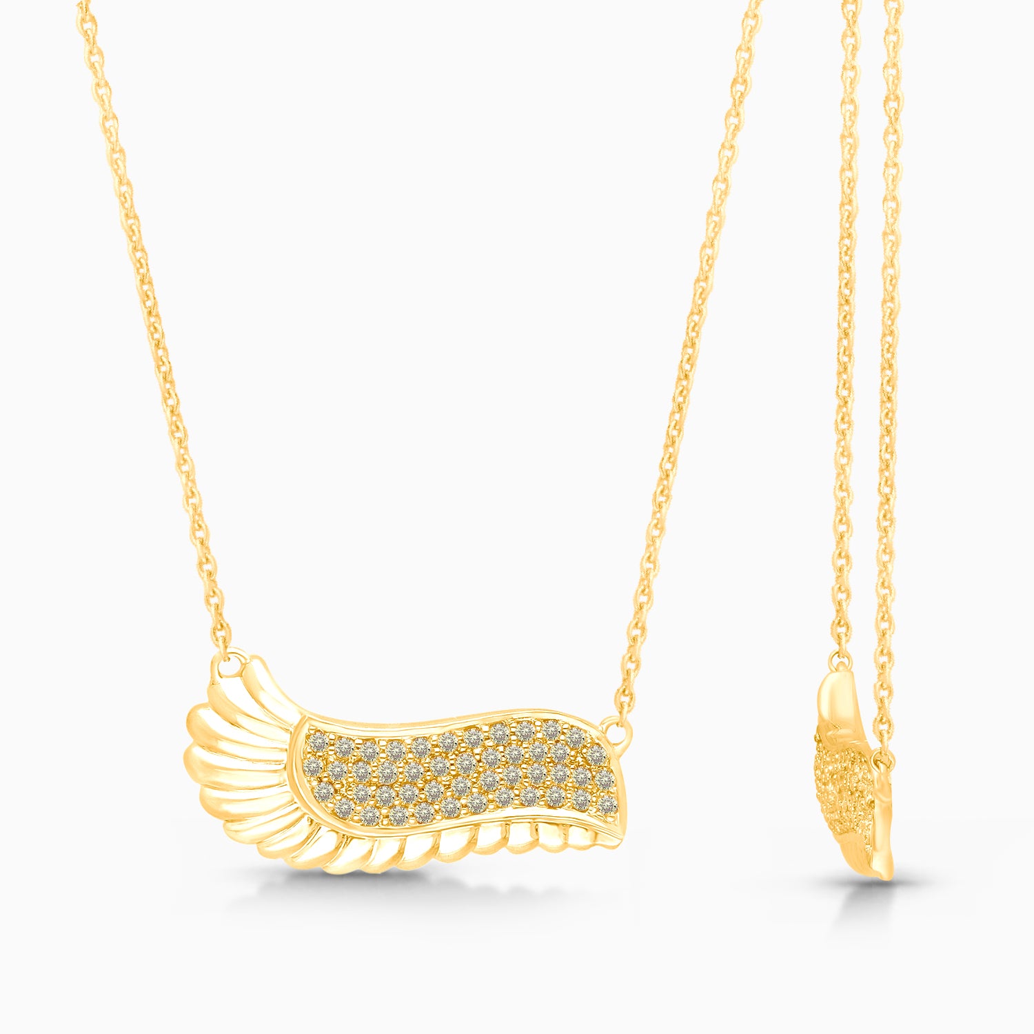 Yellow Diamond Griffiness Wing Pendant