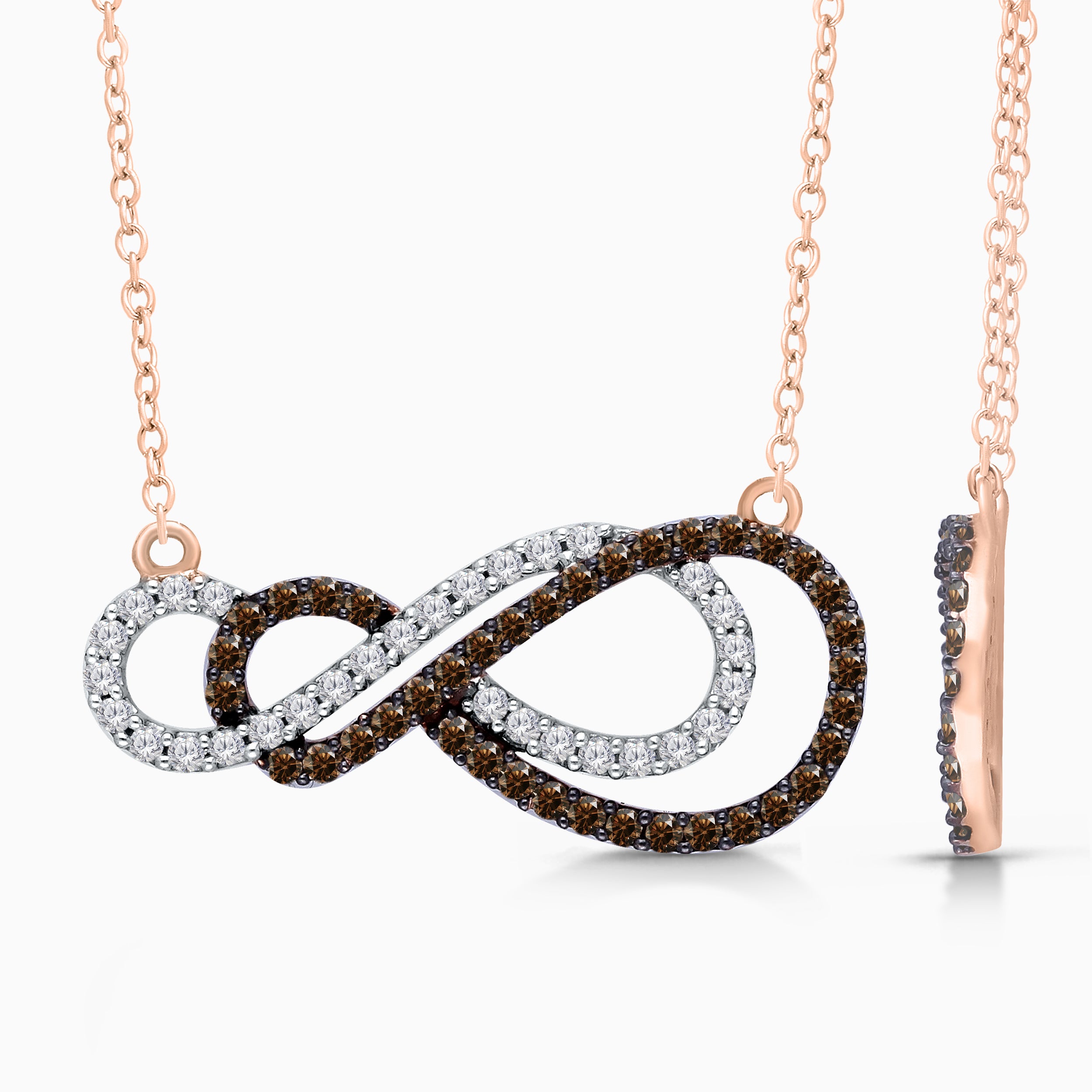 Rose Gold Coco Diamond Twist Necklace