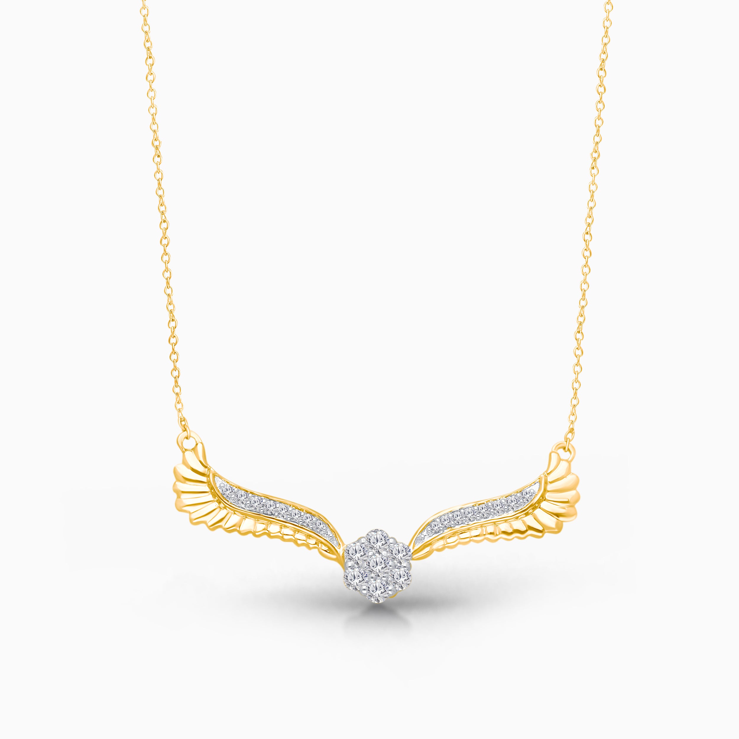 Diamond Griffiness Open Winged Pendant
