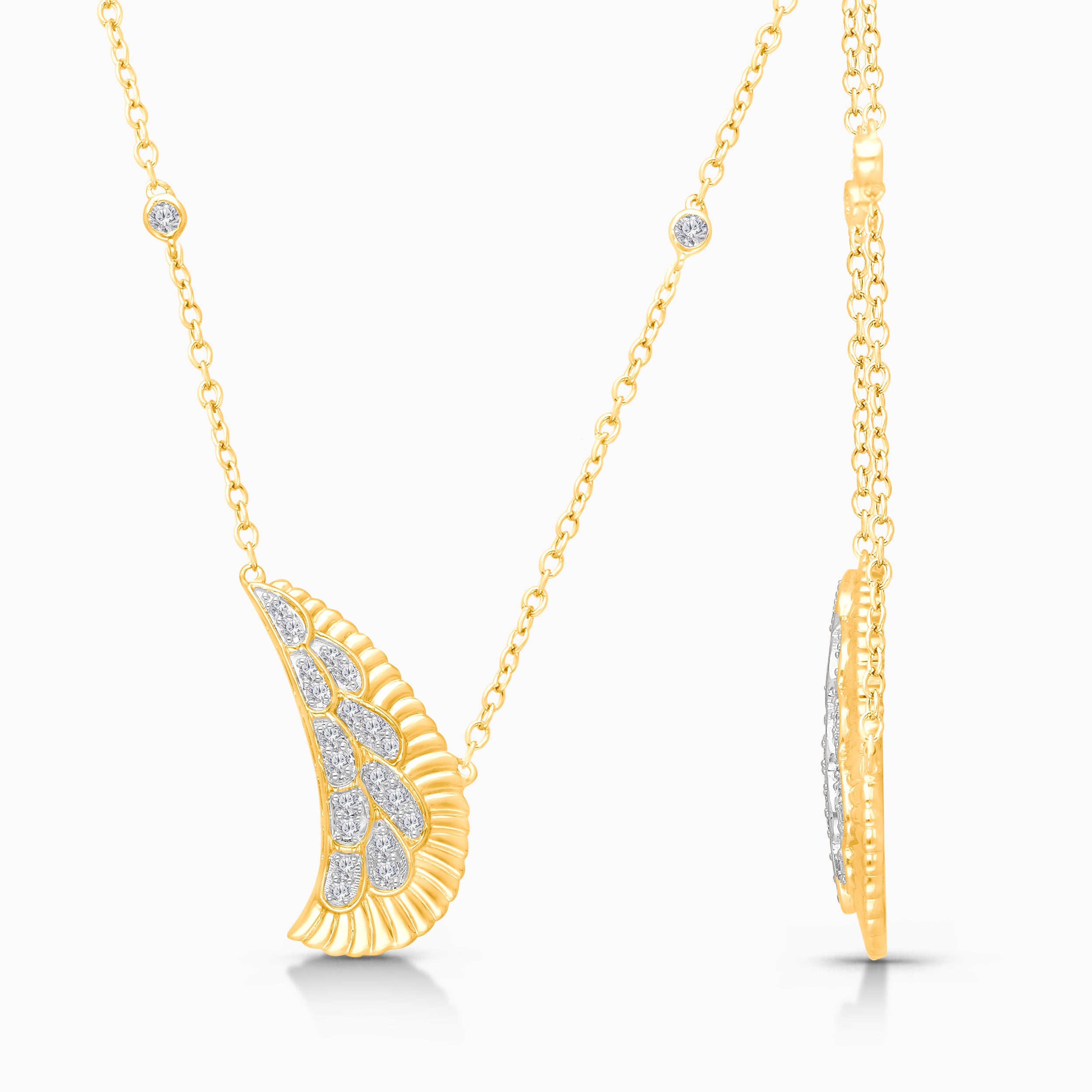Gold Griffiness Wing Pendant