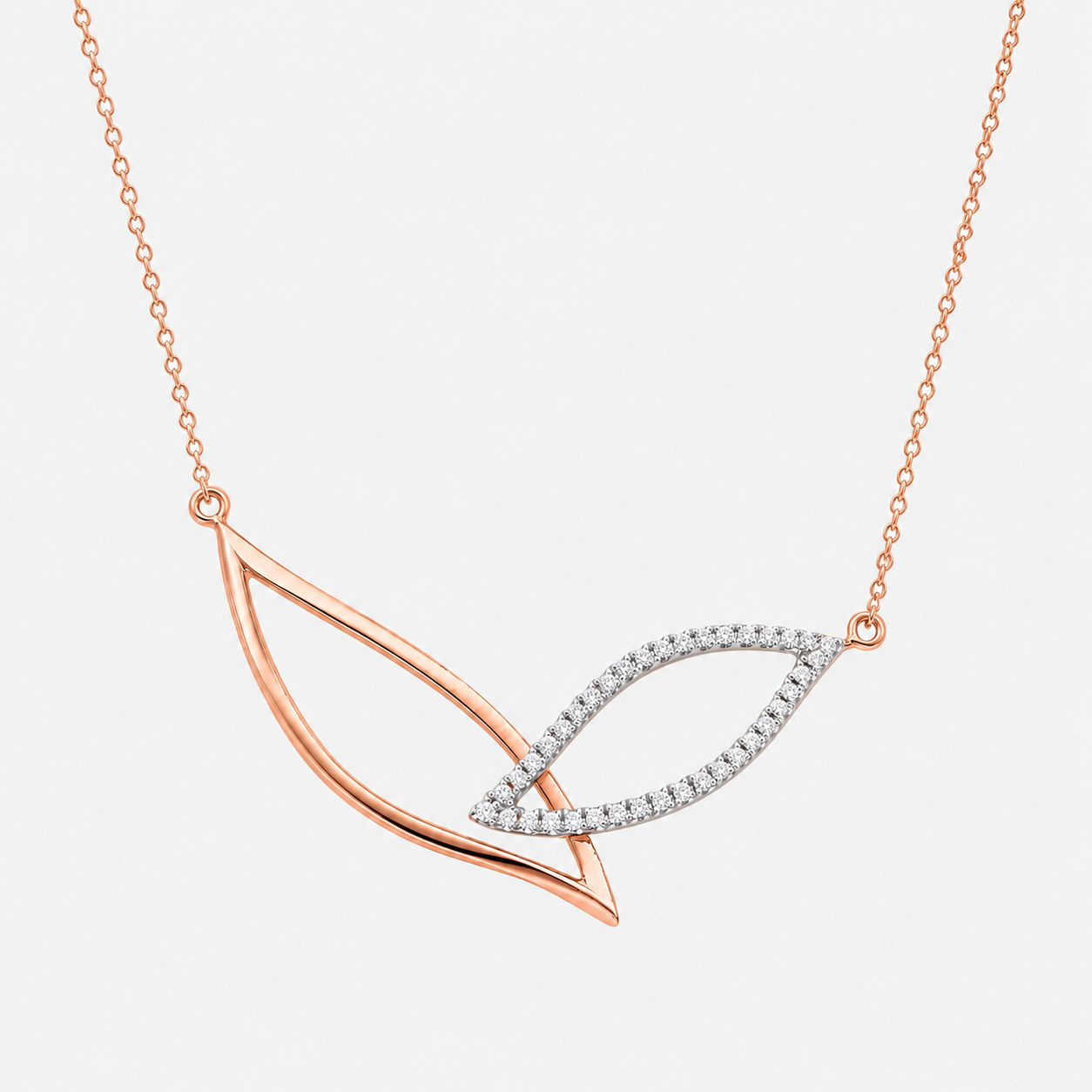 Blushing Petals Diamond Necklace White Diamond