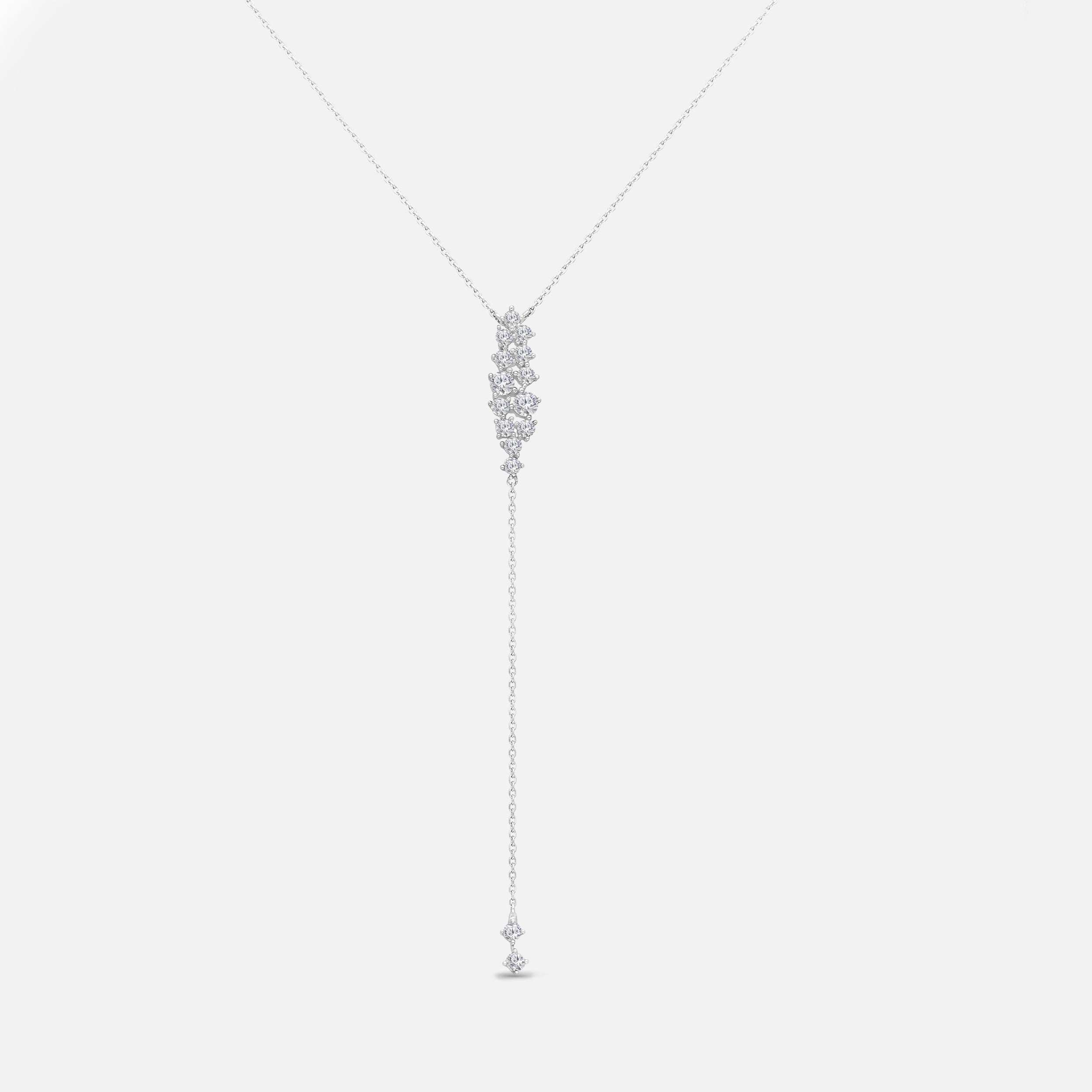 Diamond Cluster Lariat White Diamond