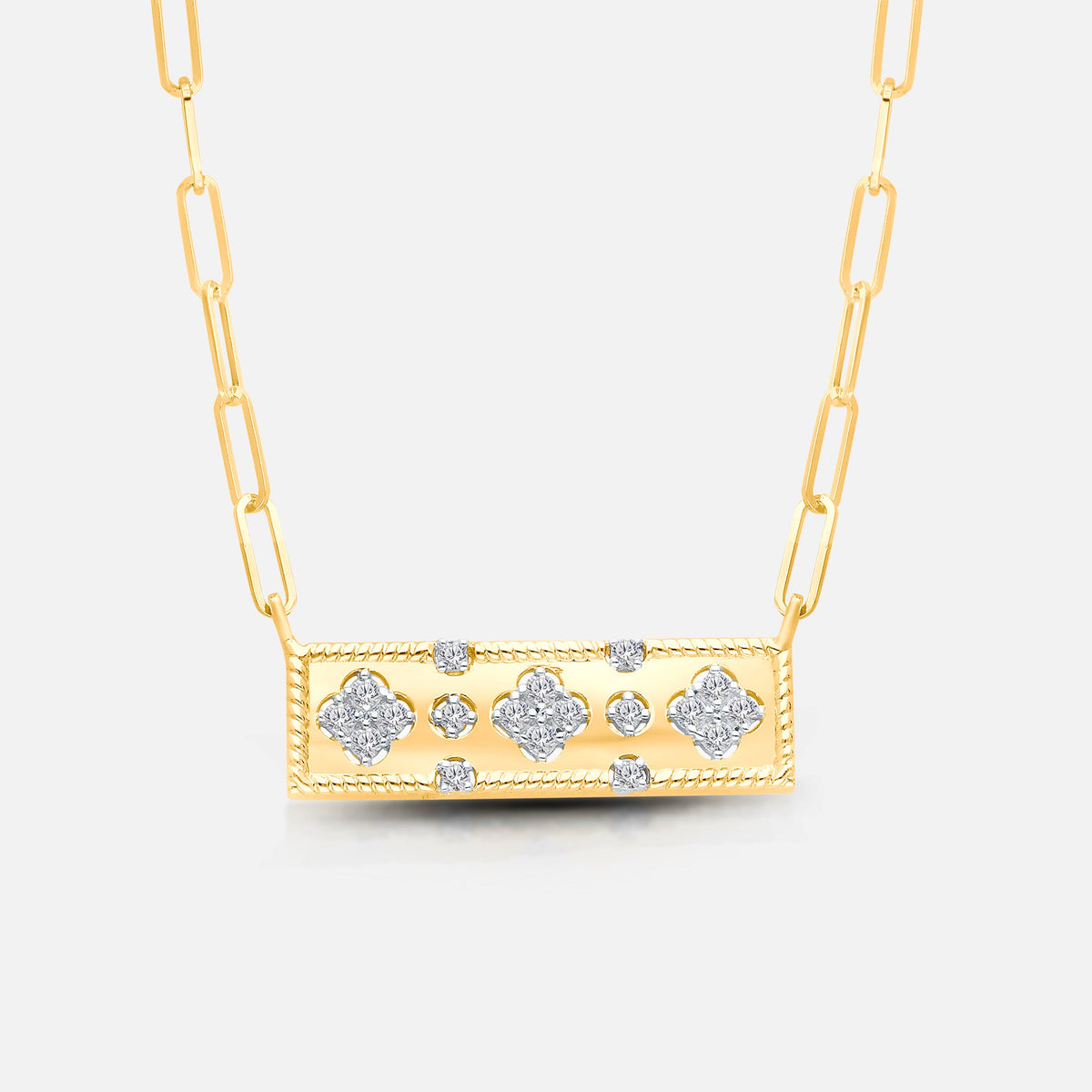 Yellow Gold Diamond Bold Gold Necklace BOLD GOLD