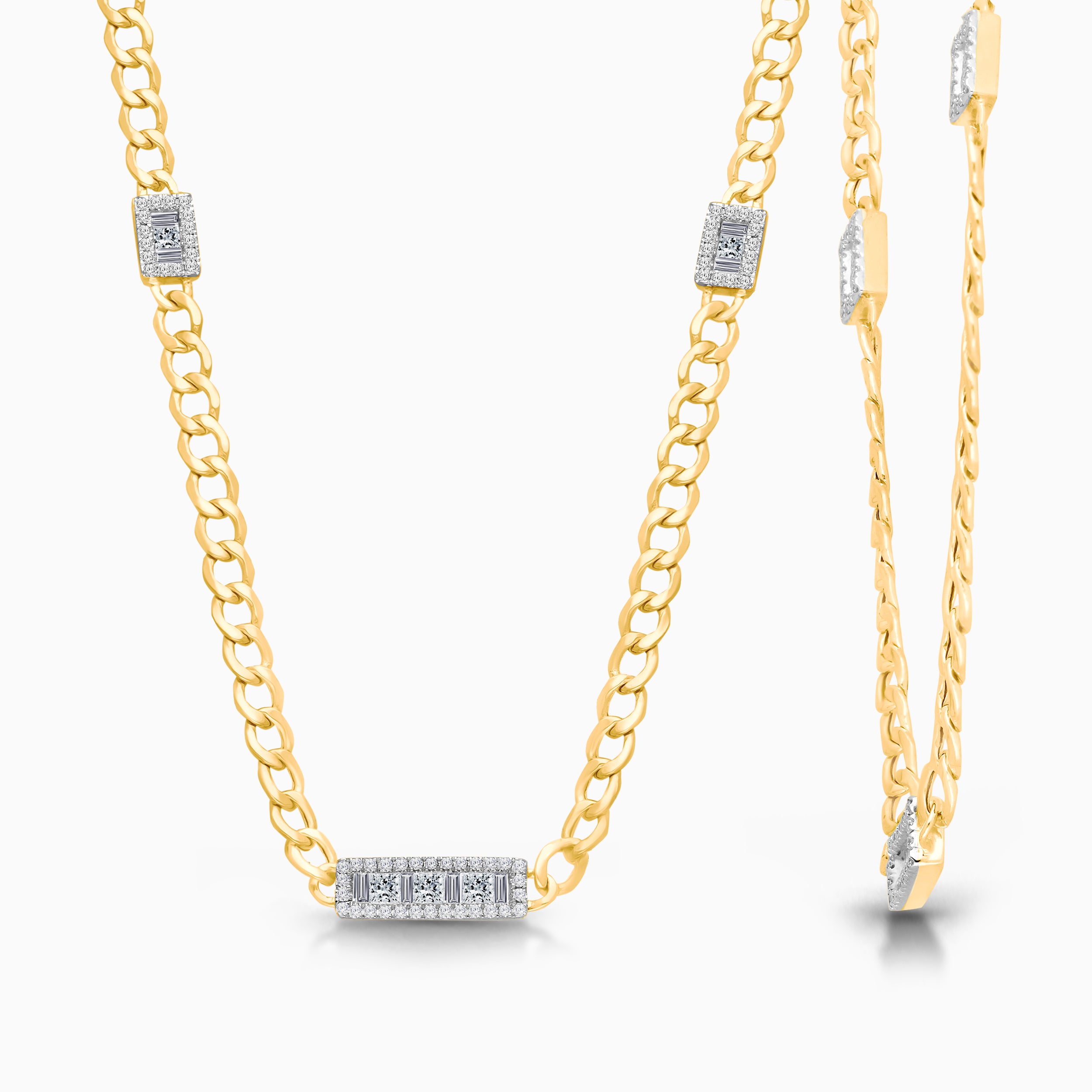 Trio Legendary Diamond Chain Necklace