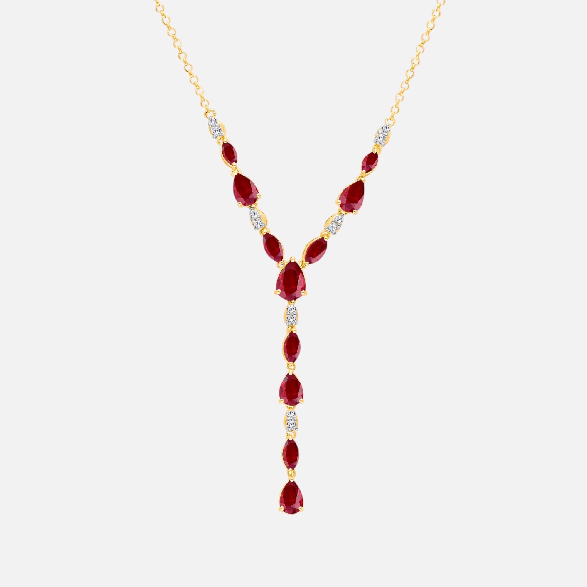 Dripping In Rubies Lariat Necklace Ruby
