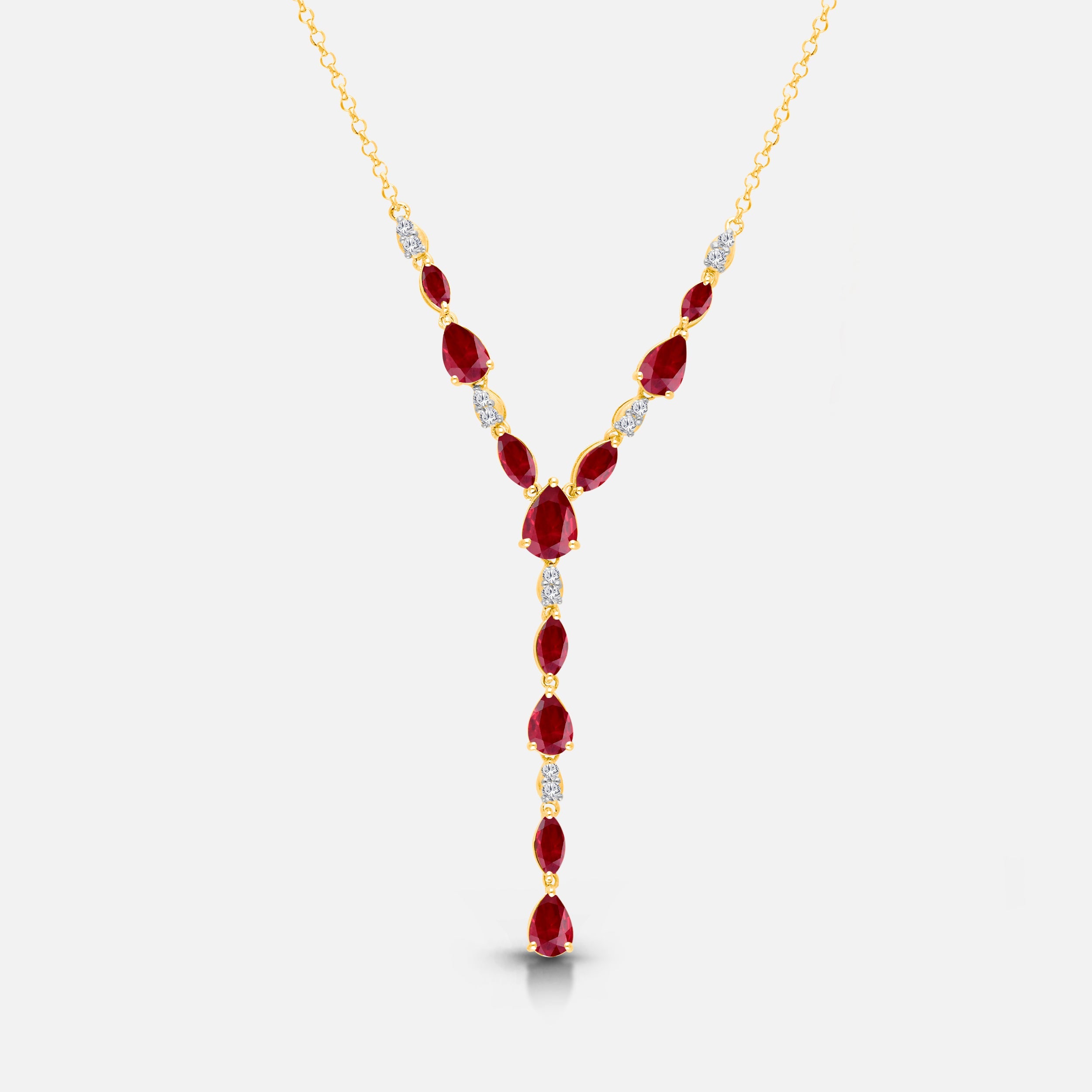 Dripping In Rubies Lariat Necklace Ruby
