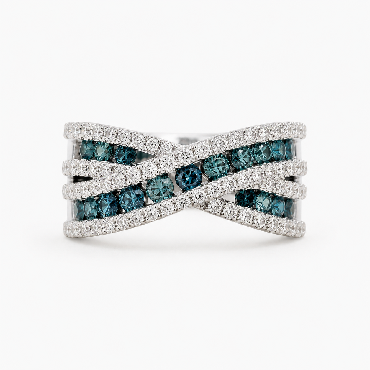 Blue Wave Diamond Ring blue diamond