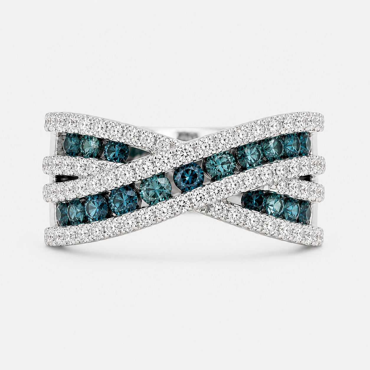 Blue Wave Diamond Ring blue diamond