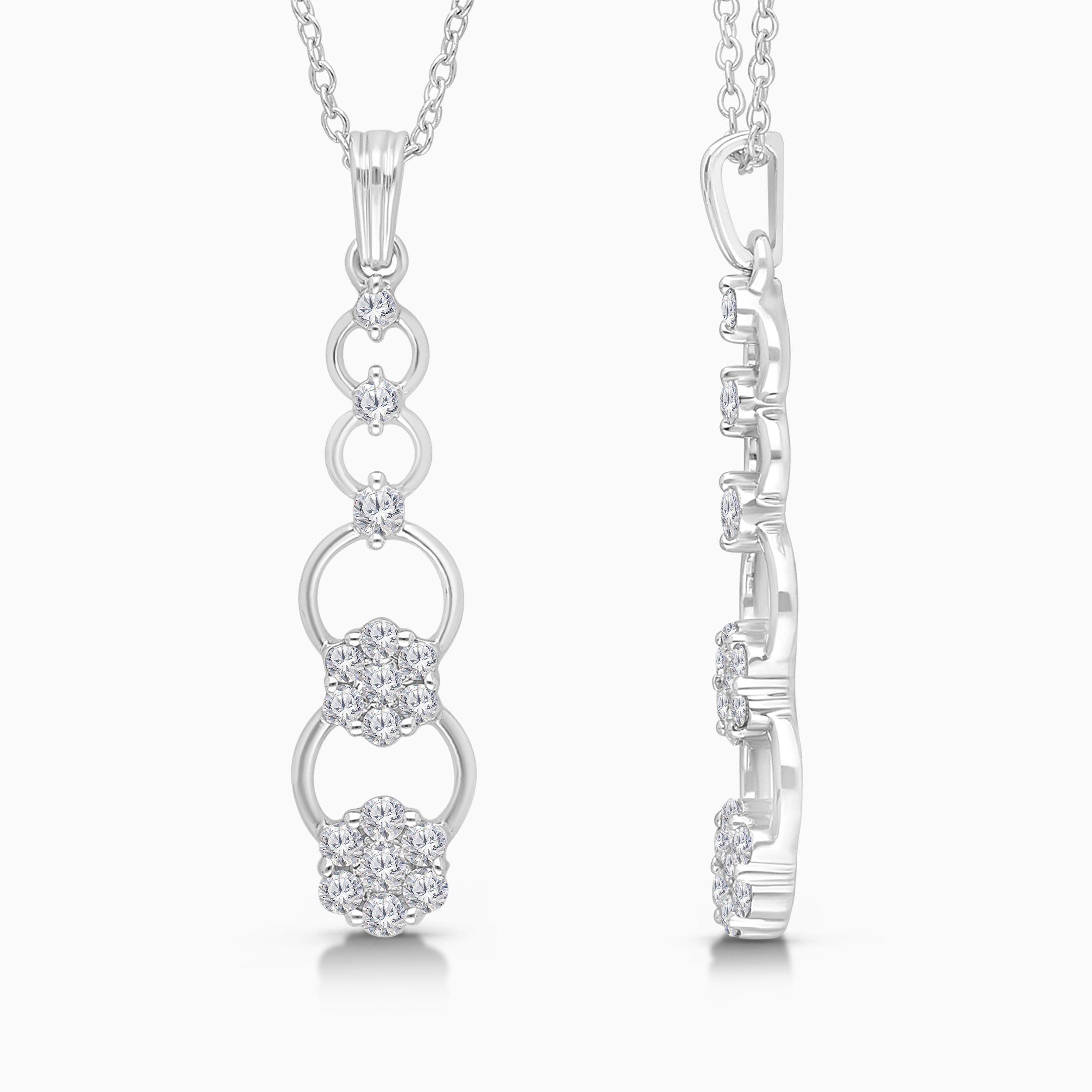 Interlocked Diamond Cluster Pendant