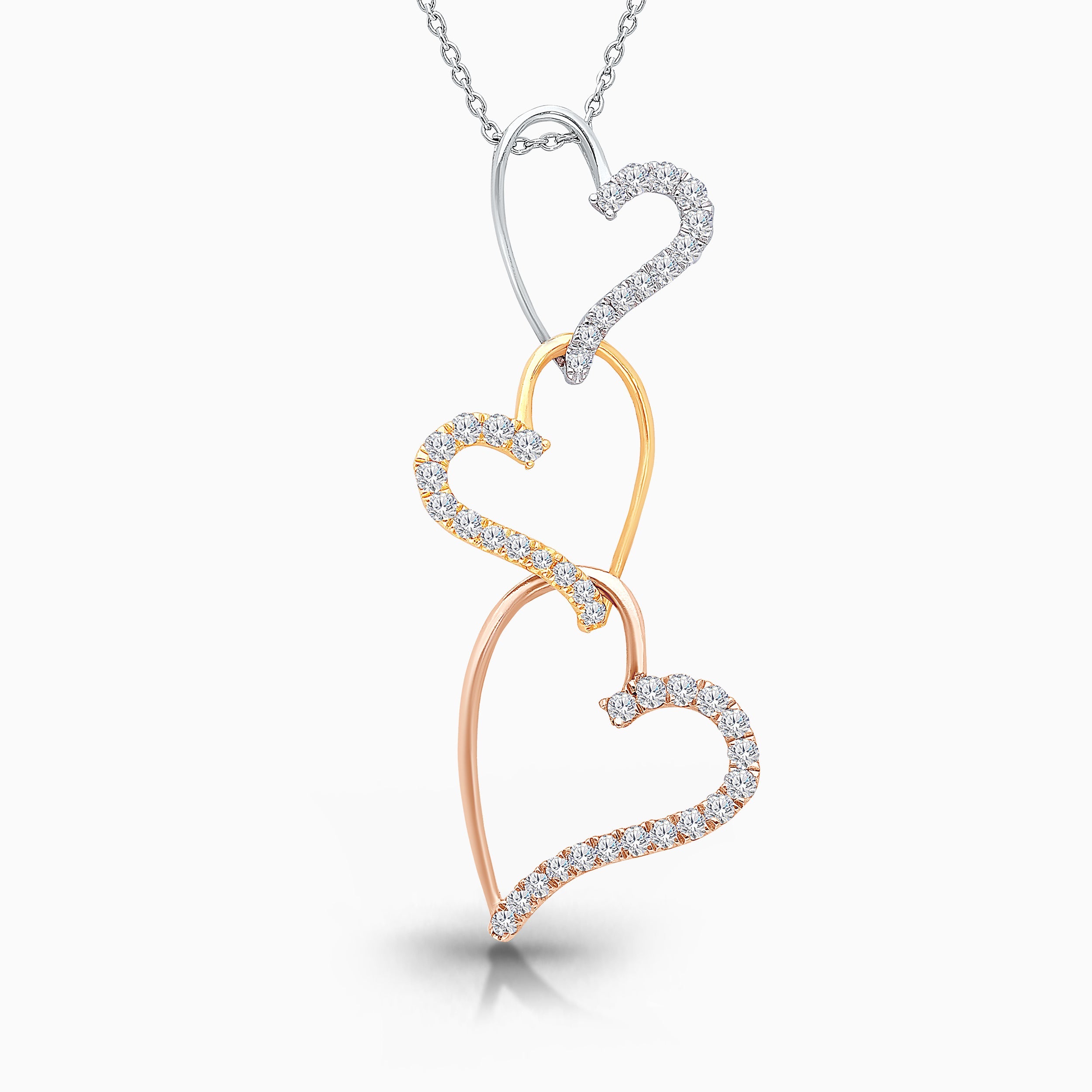 Three Tone Heart Pendant
