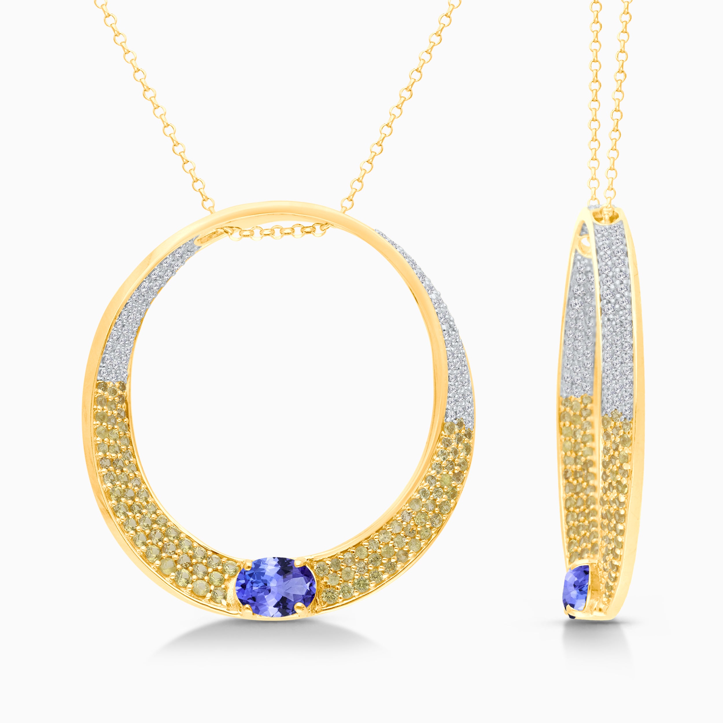 Over the Moon Tanzanite & Diamond Necklace