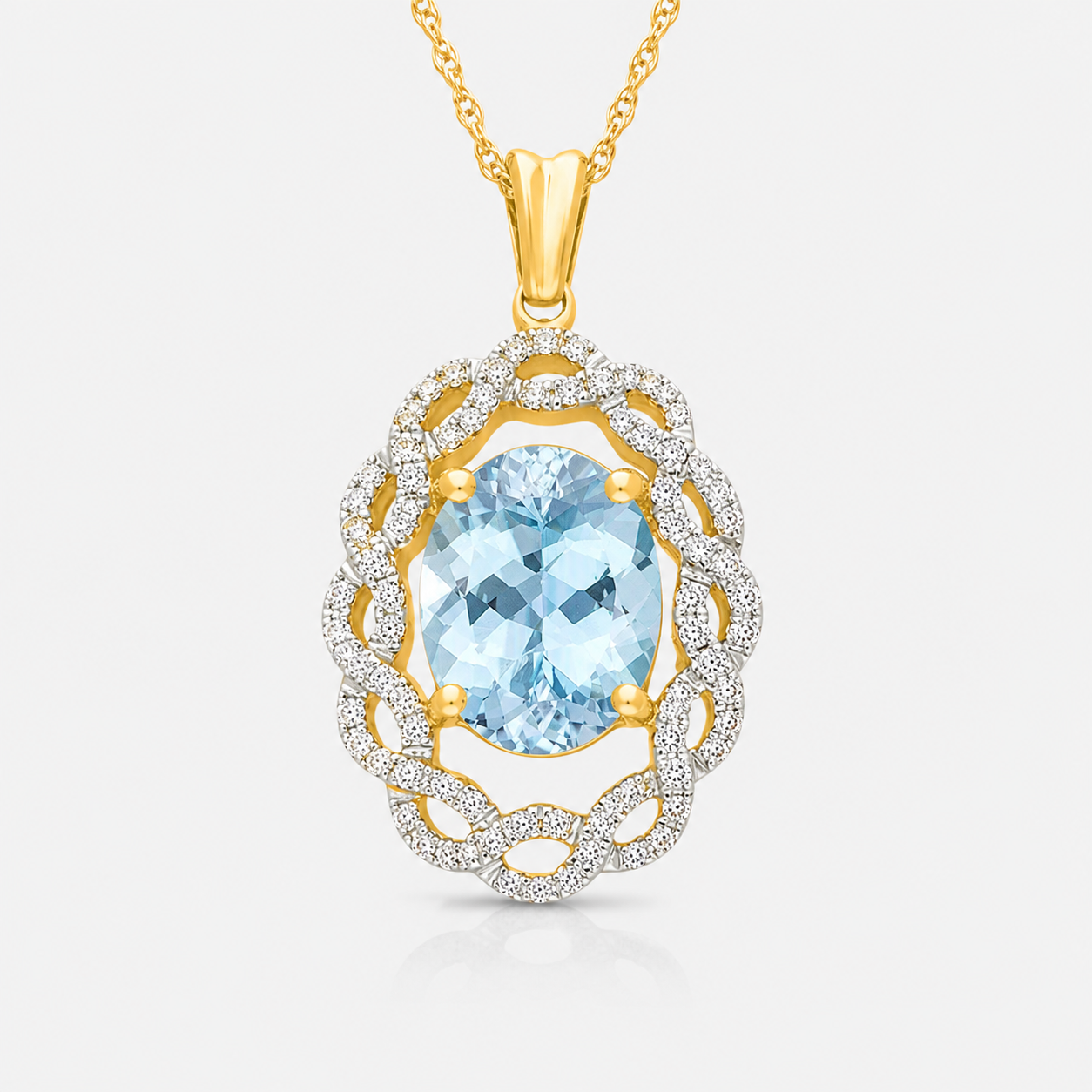 Swirling Tides Aquamarine Necklace Aquamarine