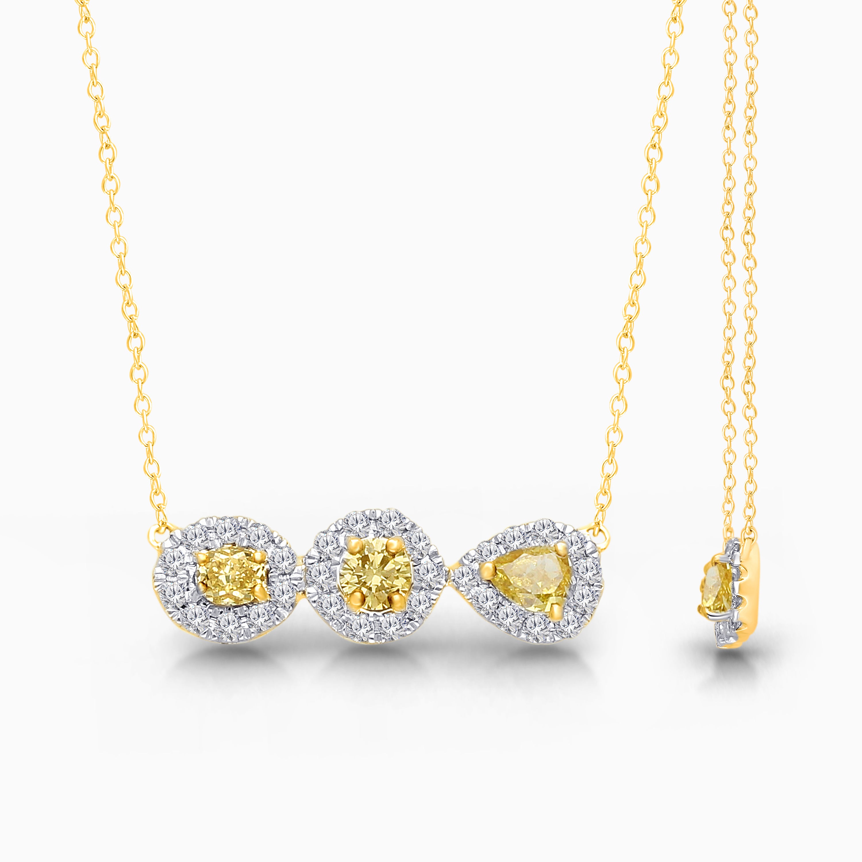 Trio of Diamonds Necklace
