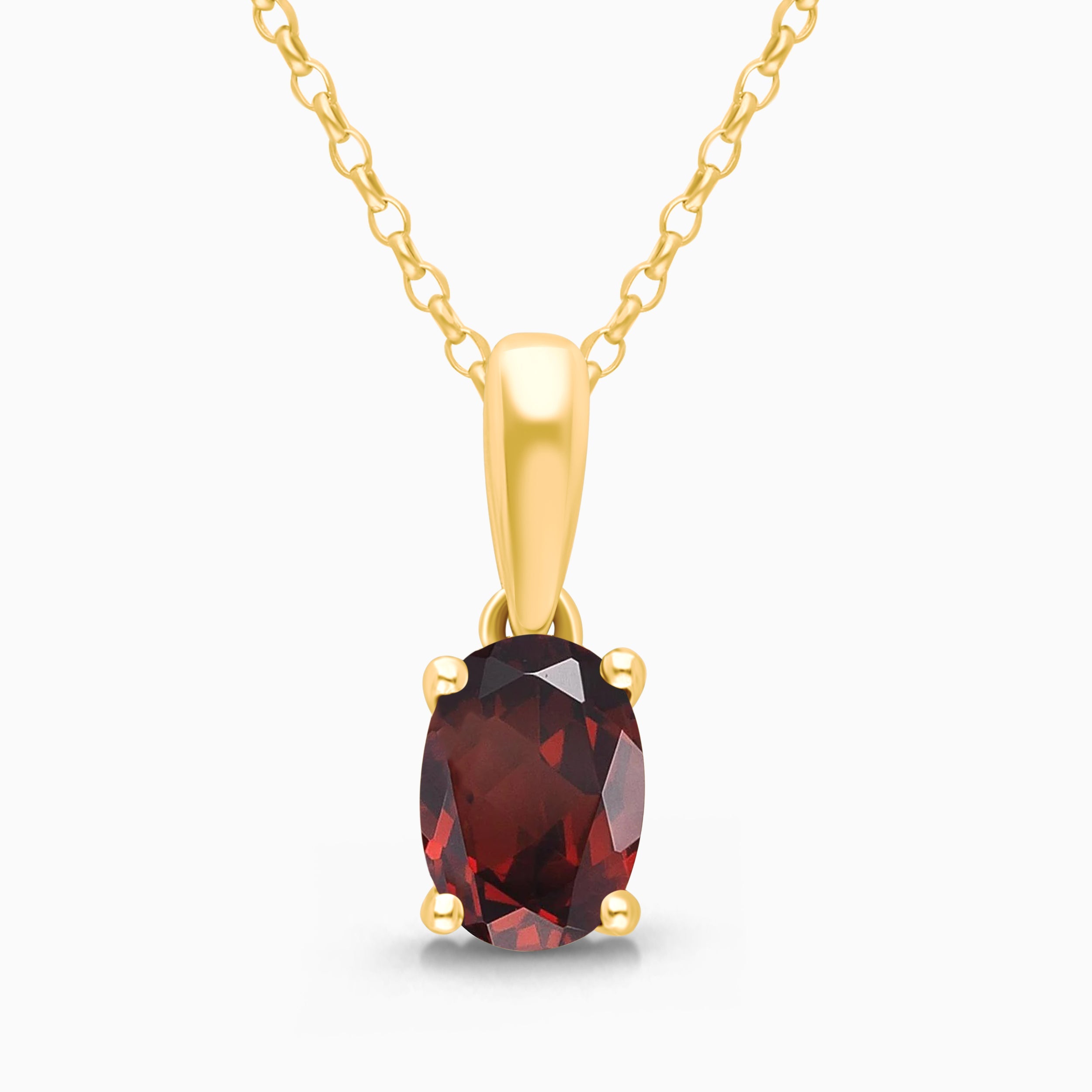 Oval Garnet Necklace Garnet