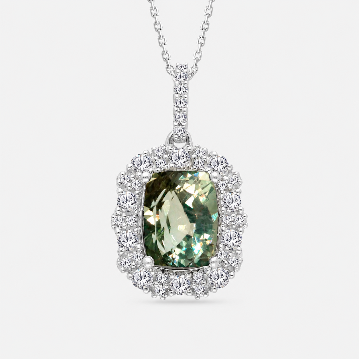 Garden Haze Alexandrite & Diamond Necklace Bespoke